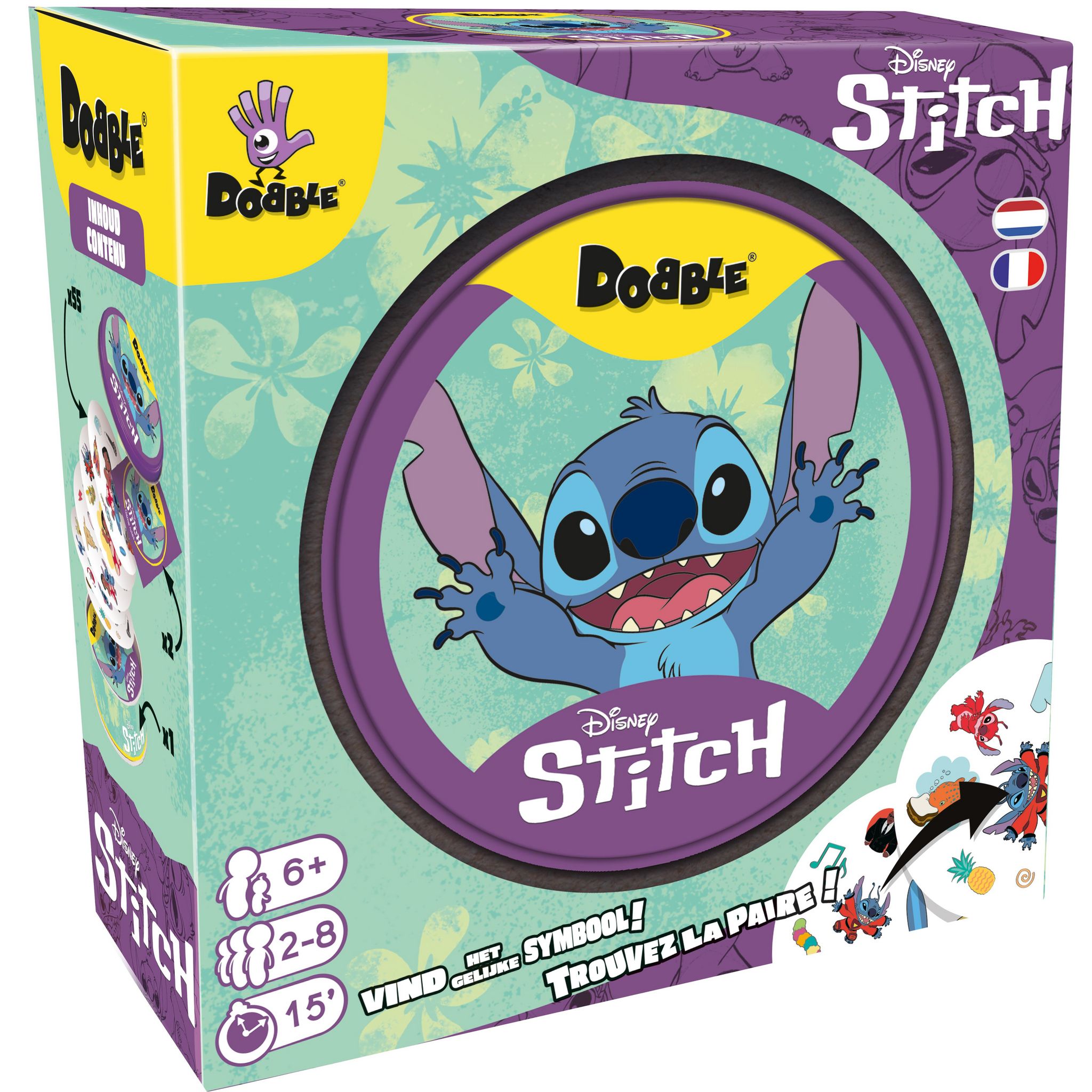 Voir la diapositive 3 : ASMODEE Jeu Dobble Lilo et Stitch