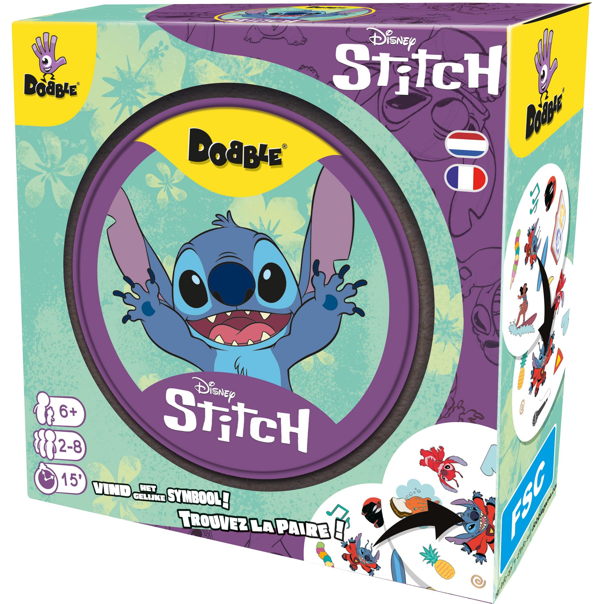 Voir la diapositive 4 : ASMODEE Jeu Dobble Lilo et Stitch