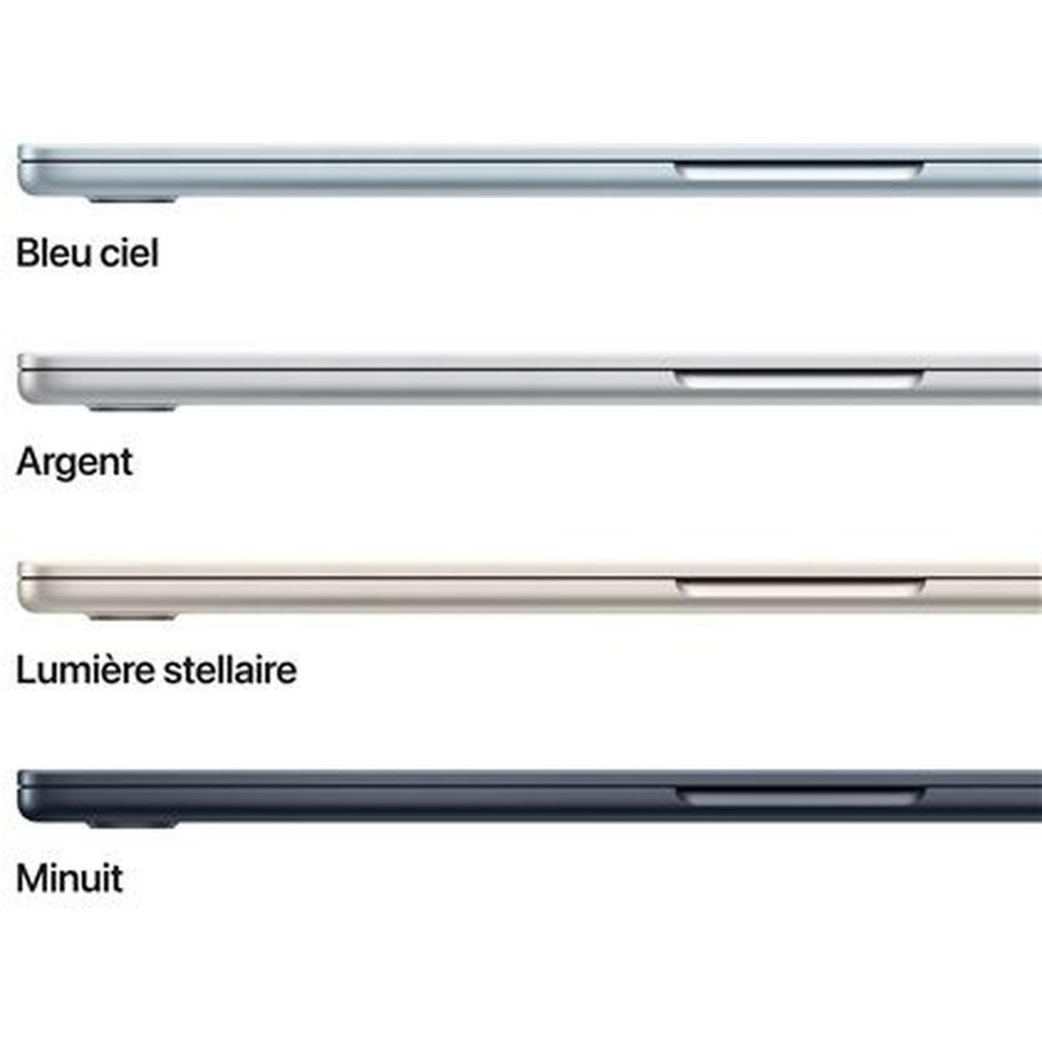 Voir la diapositive 3 : APPLE Ordinateur portable MacBook Air 15'' 256Go SSD 16Go RAM Puce M4 - Noir Midnight