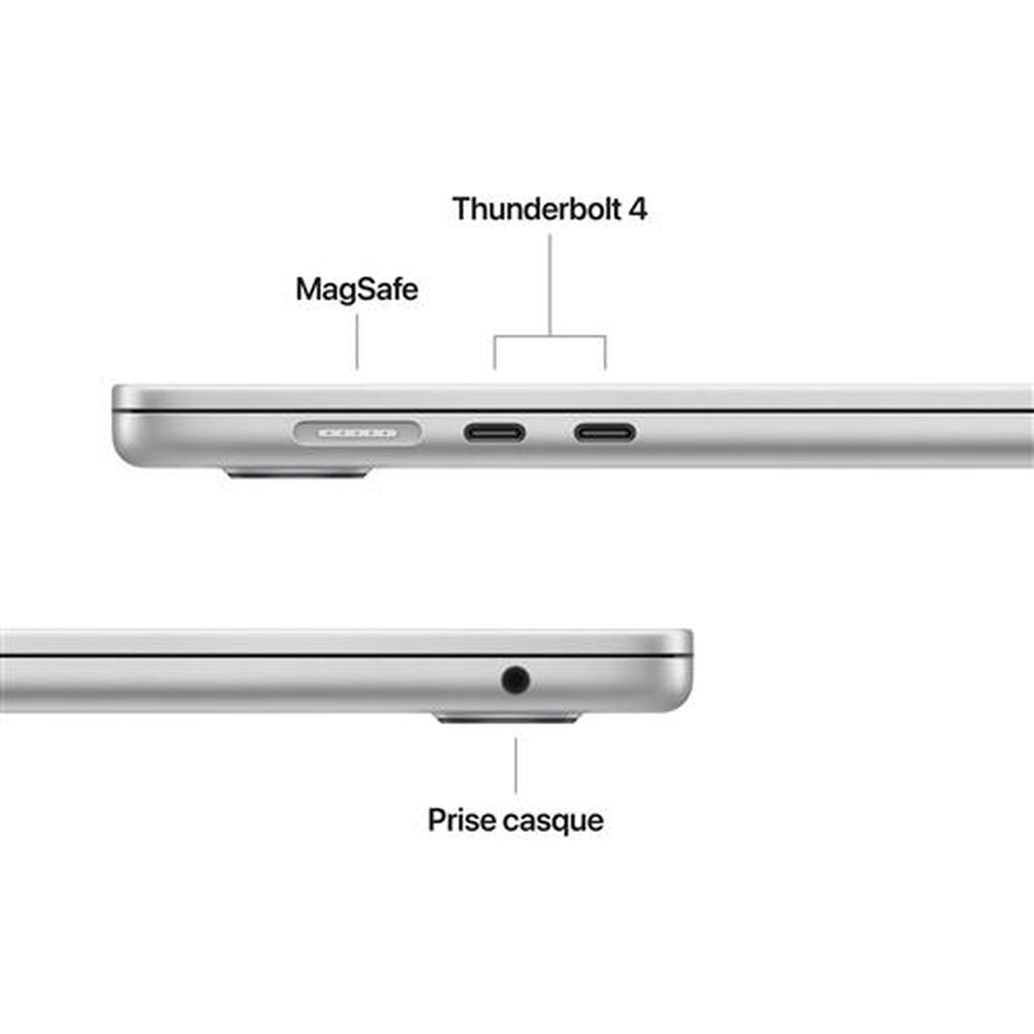 Voir la diapositive 7 : APPLE Ordinateur portable MacBook Air 15'' 256Go SSD 16Go RAM Puce M4 - Argent