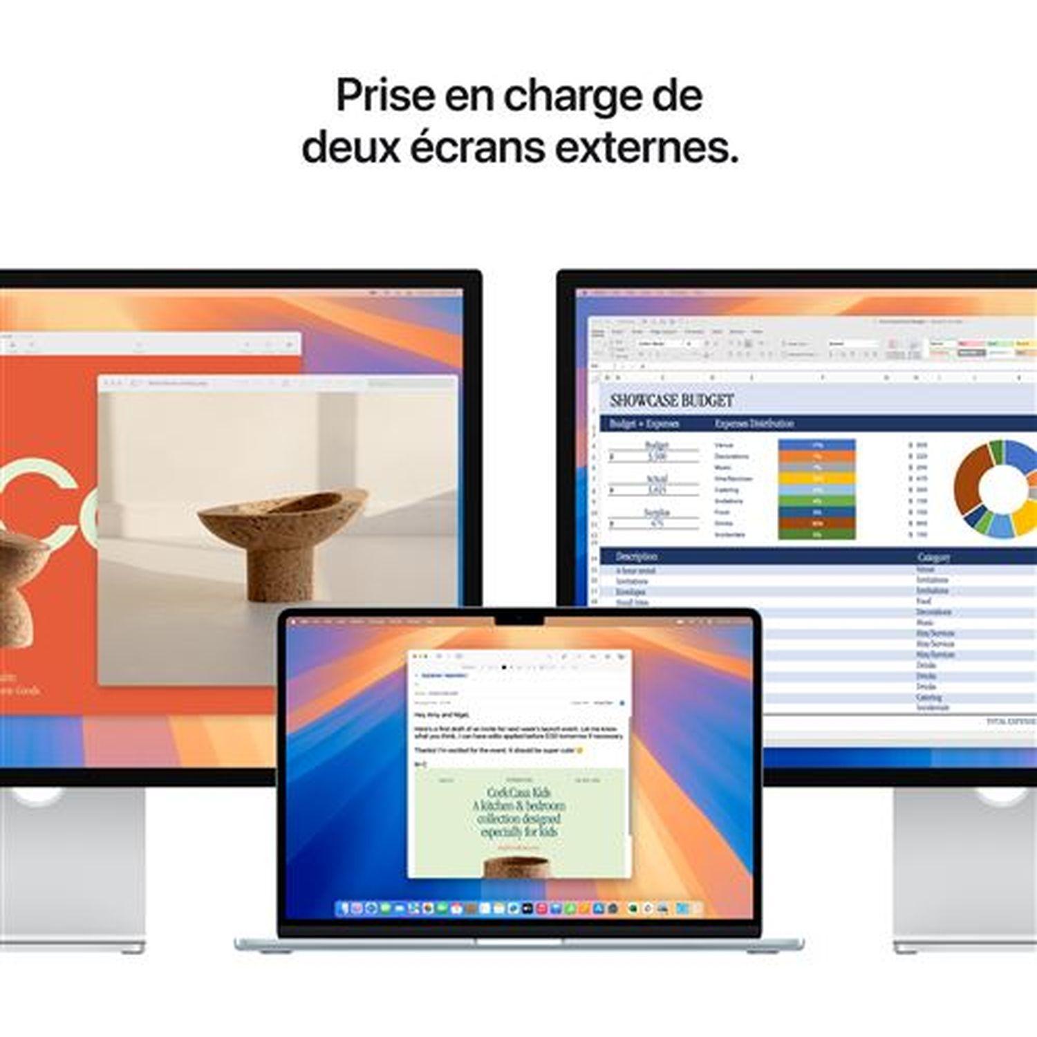 Voir la diapositive 9 : APPLE Ordinateur portable MacBook Air 15'' 512Go SSD 24Go RAM Puce M4 - Noir Midnight