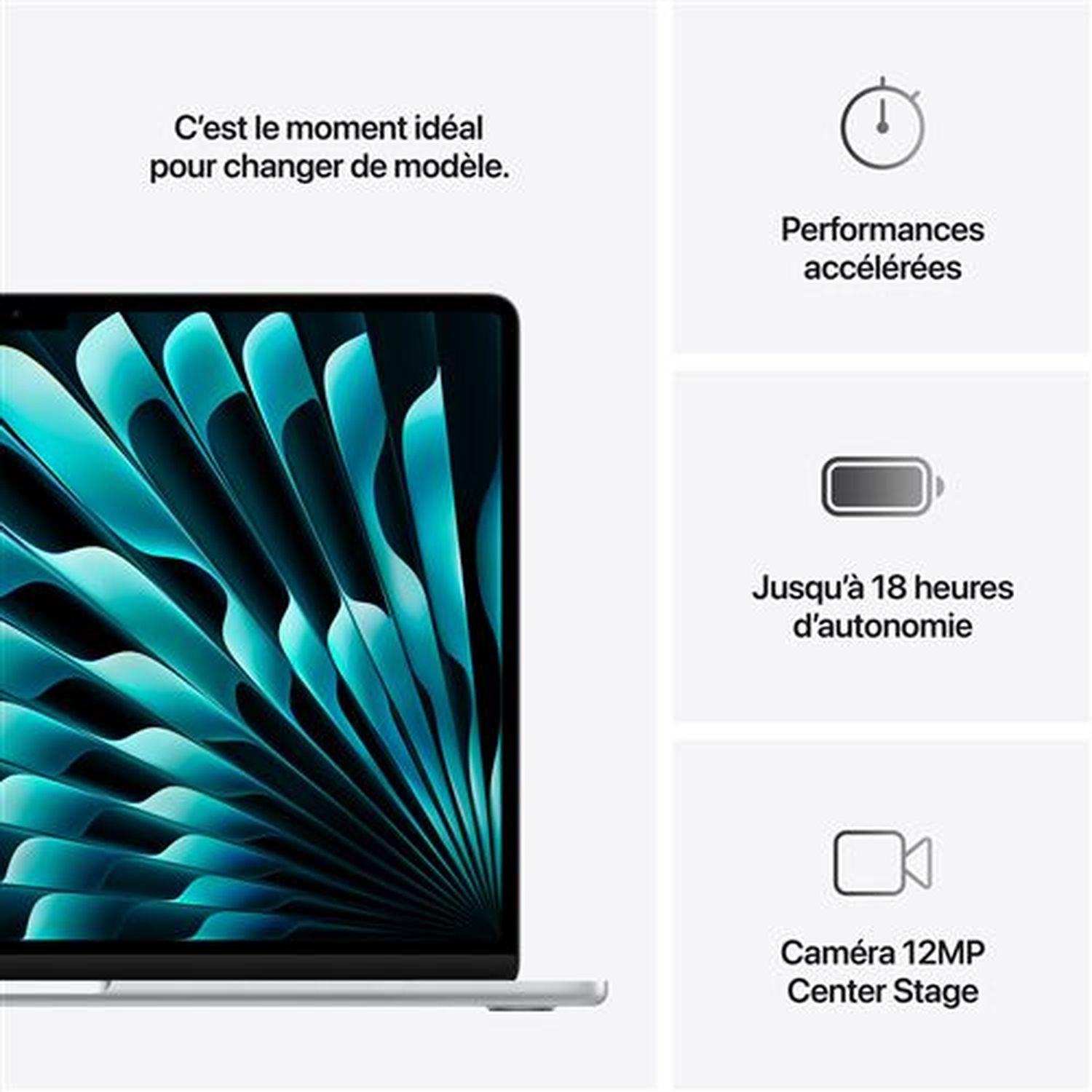 Voir la diapositive 10 : APPLE Ordinateur portable MacBook Air 15'' 512Go SSD 24Go RAM Puce M4 - Argent
