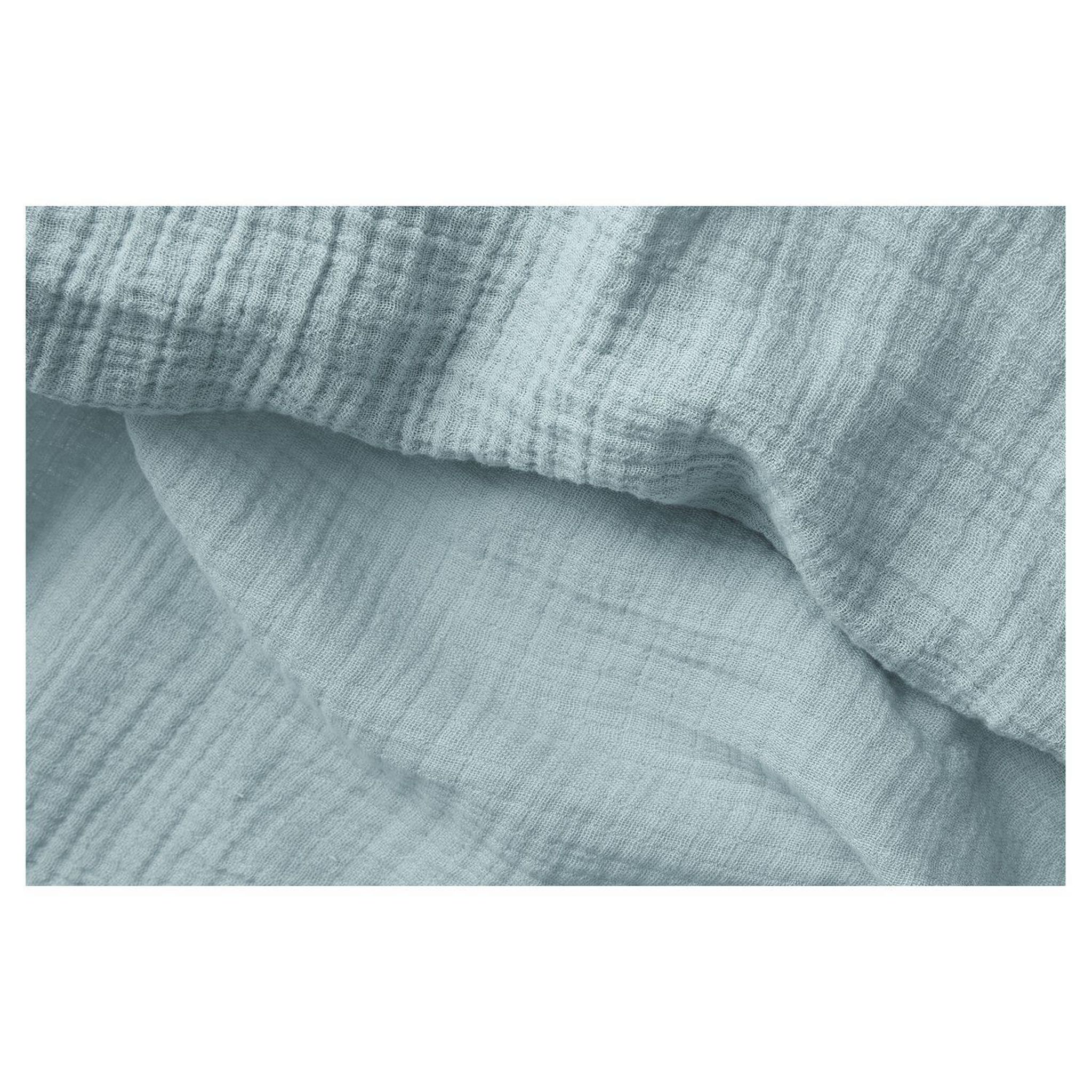 Voir la diapositive 2 : ACTUEL Parure housse de couette uni en gaze de coton DOREEN