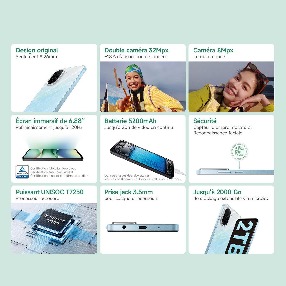 XIAOMI Redmi A5 128Go - Vert