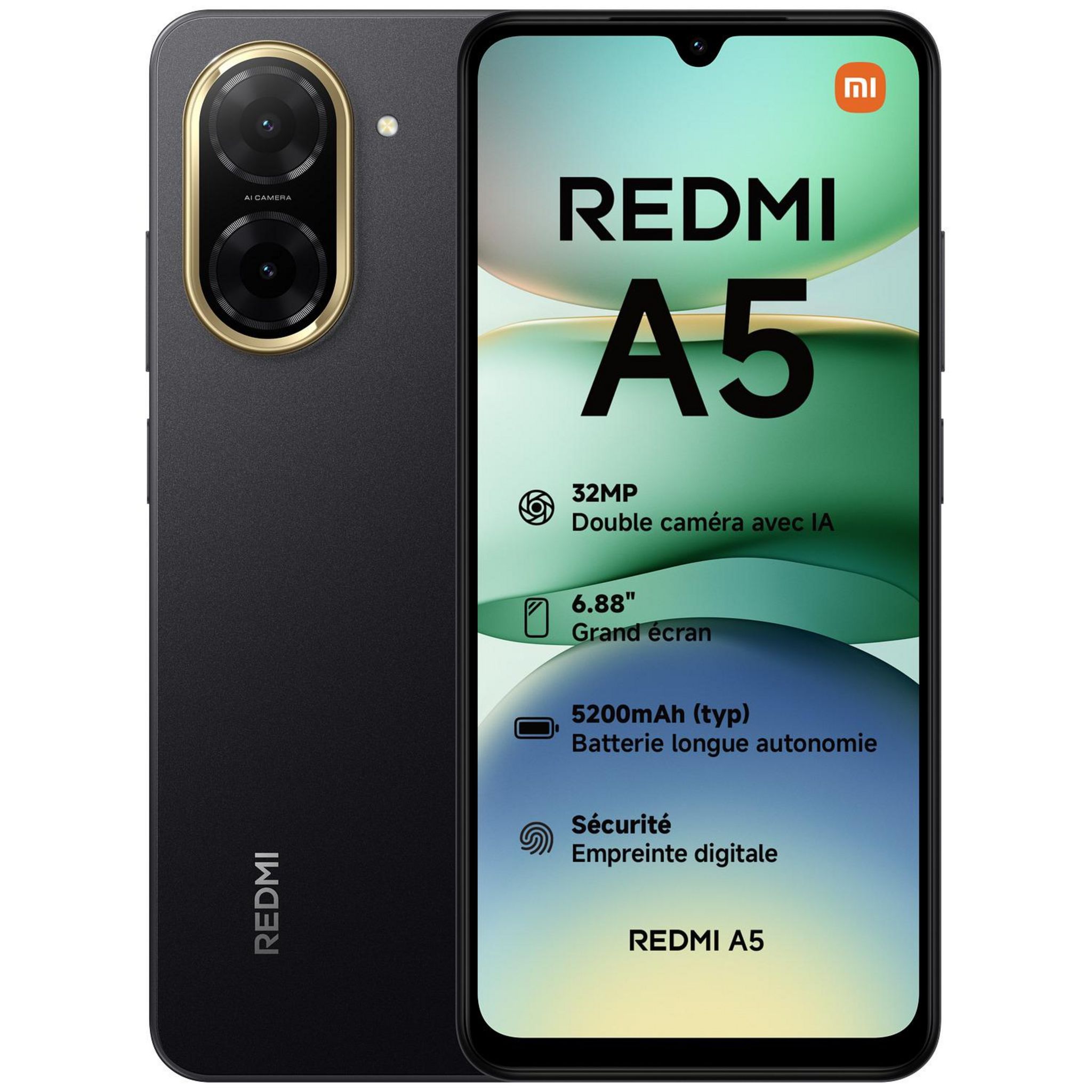 Voir la diapositive 2 : XIAOMI Redmi A5 128Go - Noir