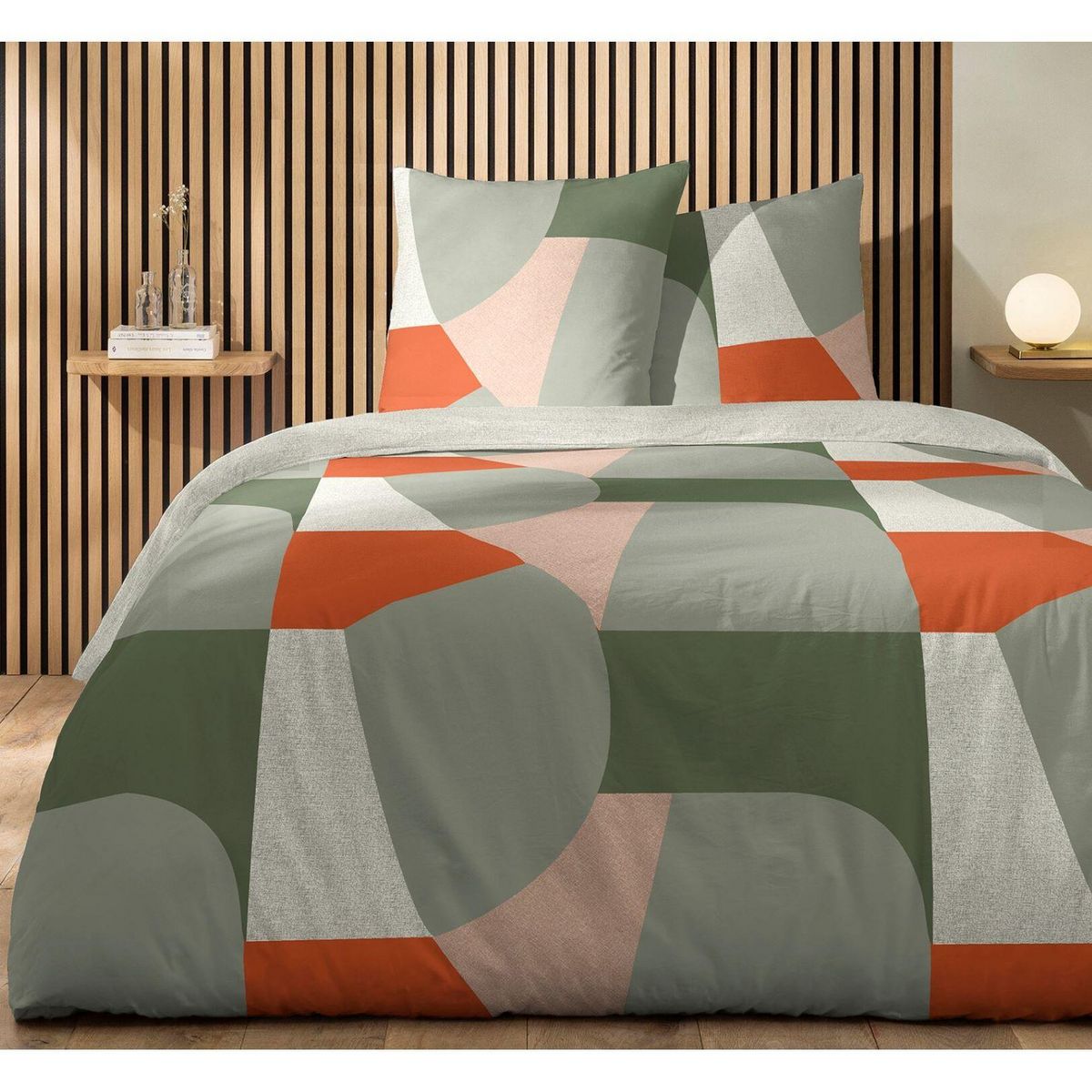 ACTUEL Parure housse de couette en coton ALYA