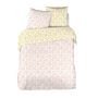 Voir la diapositive 2 : ACTUEL Parure housse de couette en coton 65 fils imprimé ROSA