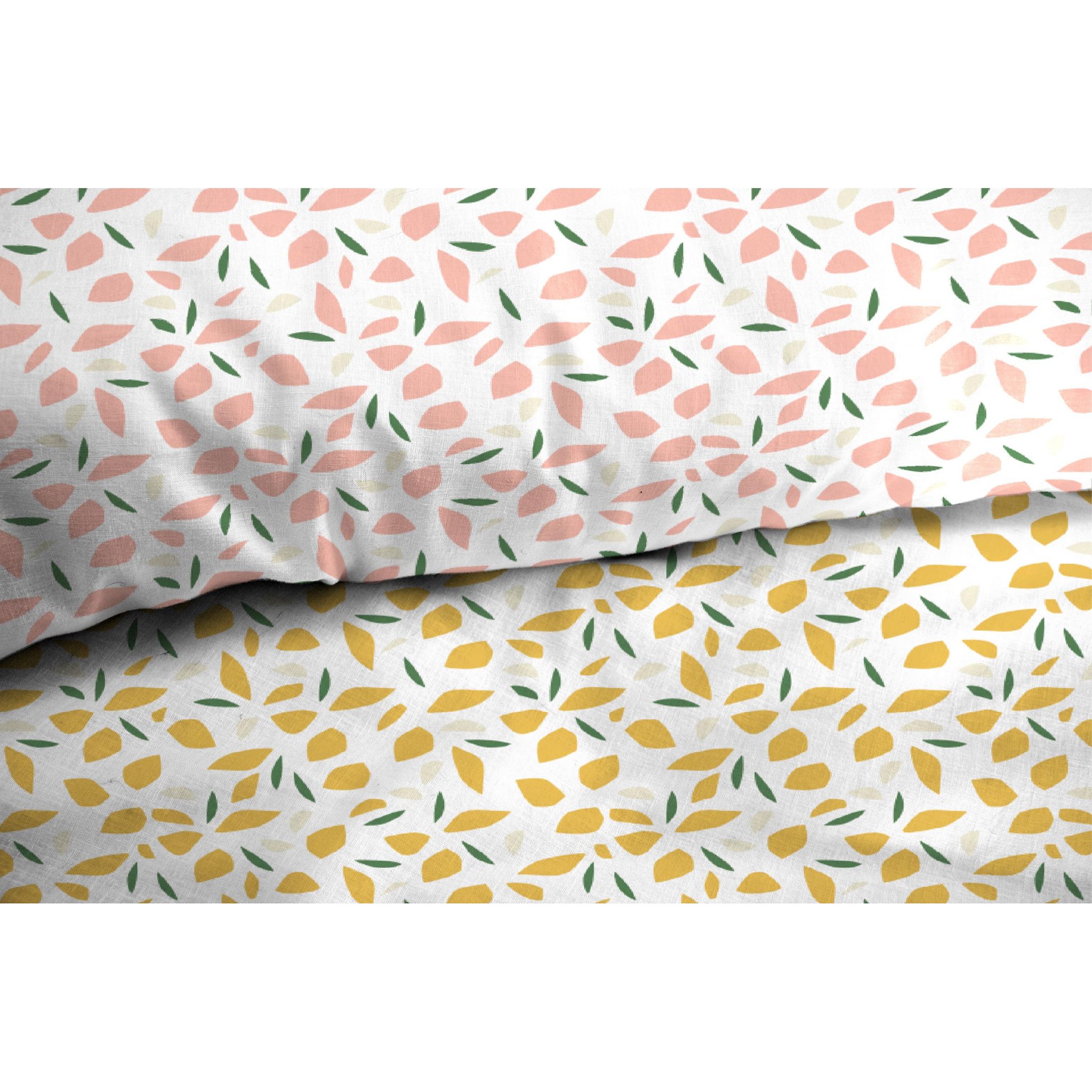 Voir la diapositive 3 : ACTUEL Parure housse de couette en coton 65 fils imprimé ROSA