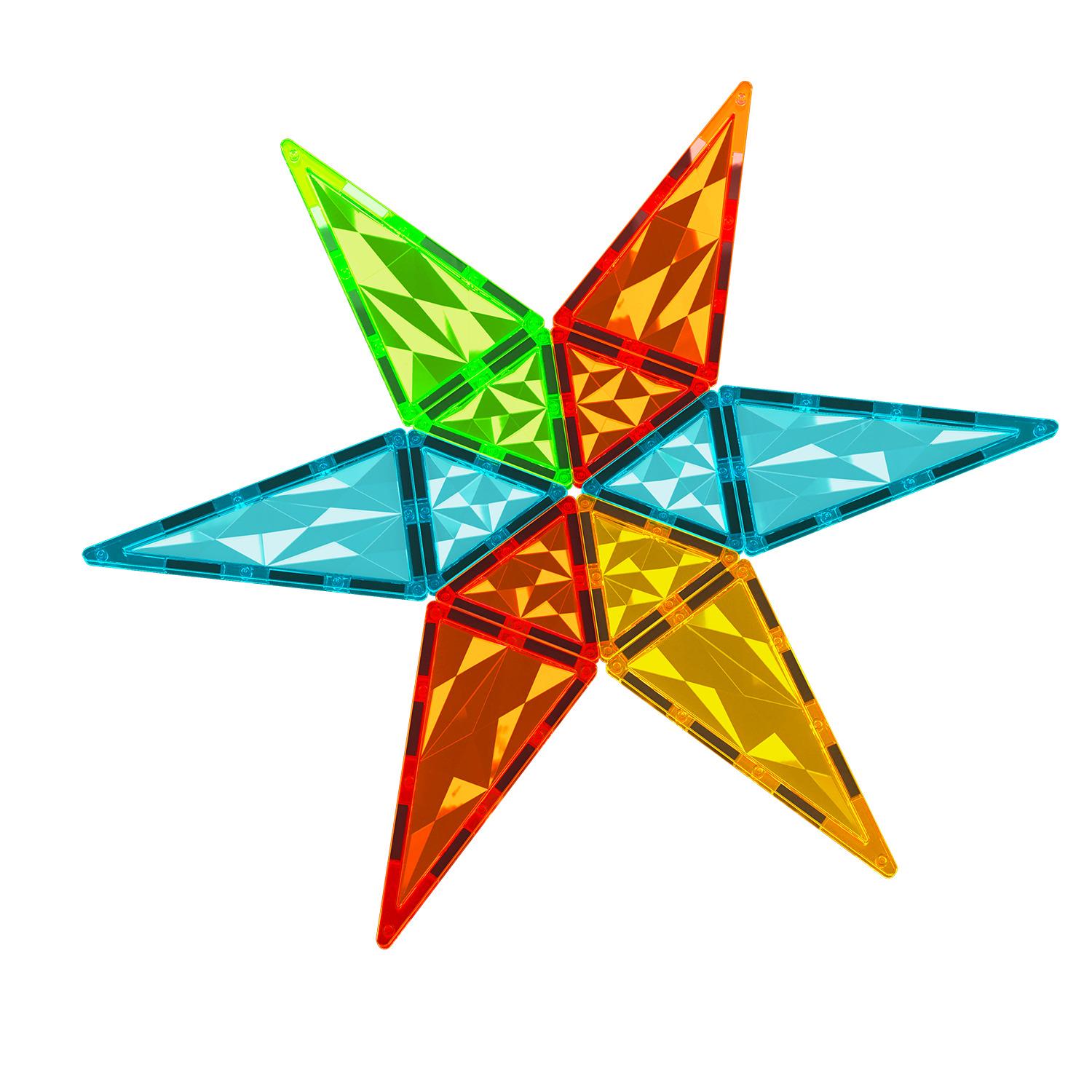 Voir la diapositive 3 : GEOMAG Jeu Magnetic Tiles 44 pièces