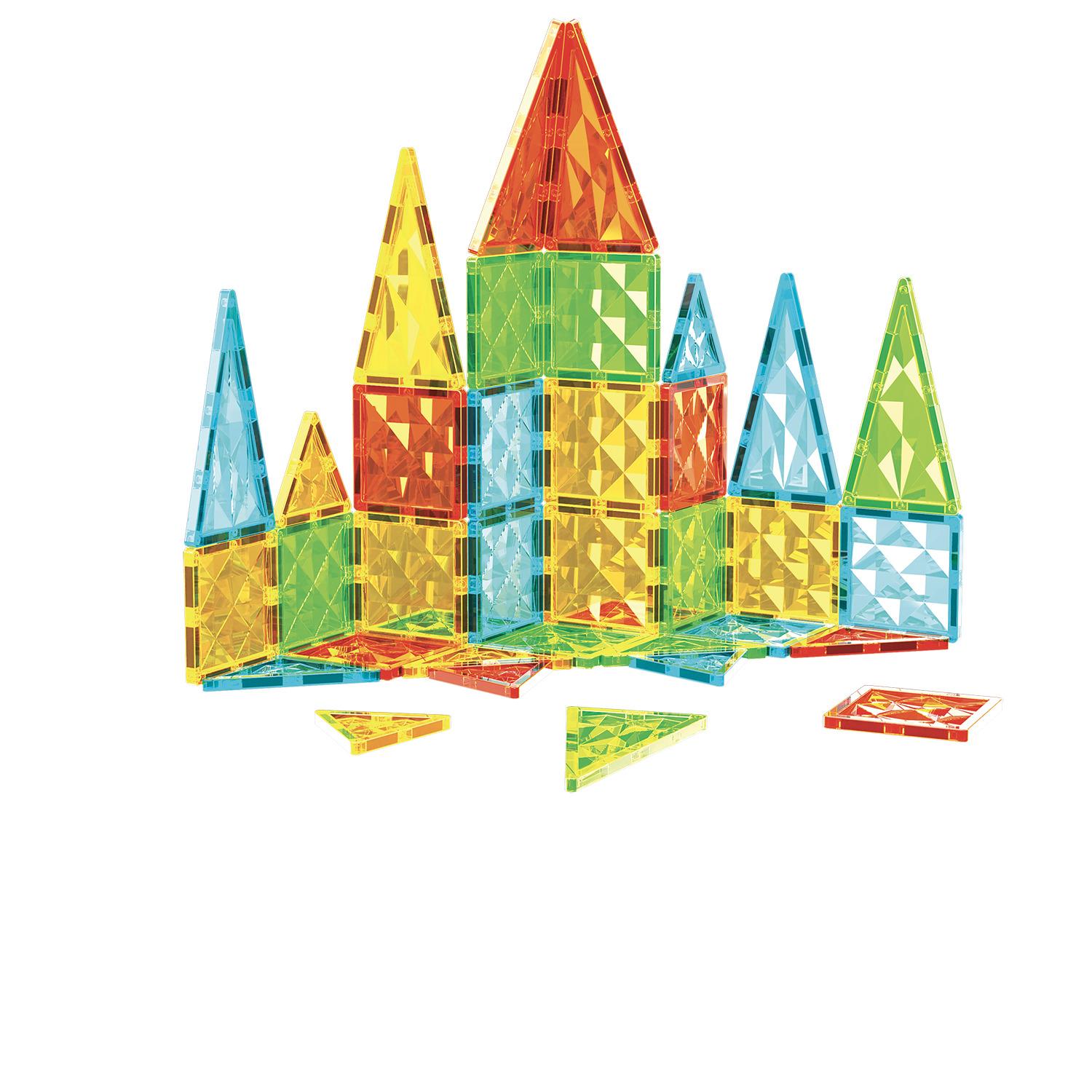 Voir la diapositive 6 : GEOMAG Jeu Magnetic Tiles 44 pièces