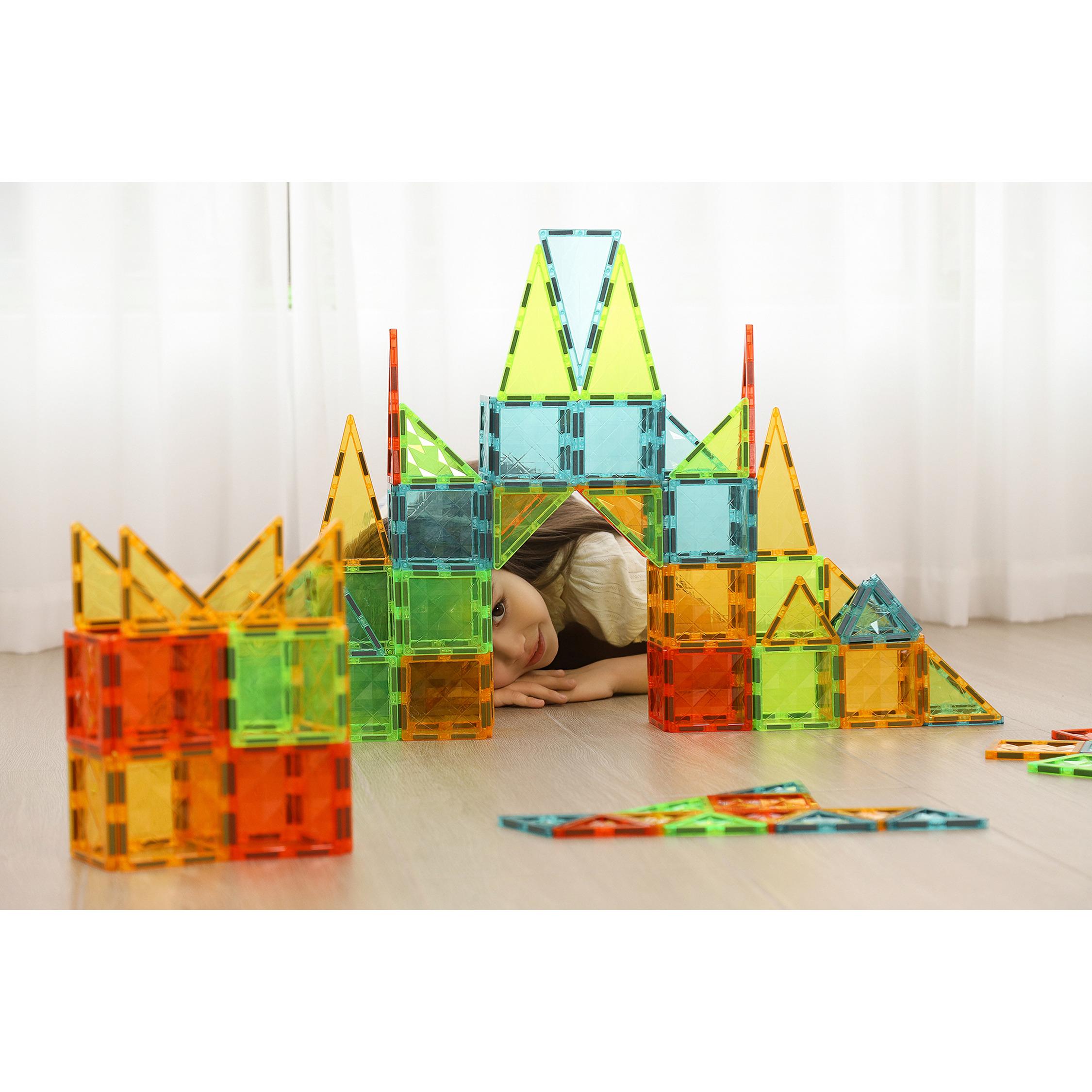 Voir la diapositive 9 : GEOMAG Jeu Magnetic Tiles 44 pièces