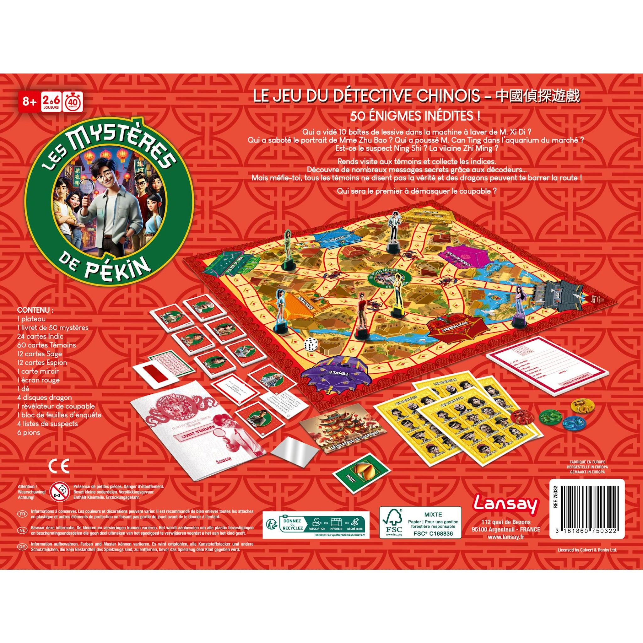 Voir la diapositive 4 : LANSAY Jeu Les Mystères de Pékin Nouvelle édition