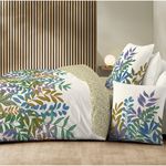 ACTUEL Parure housse de couette en polycoton imprimé TITAÏNE. Coloris disponibles : Multicolore