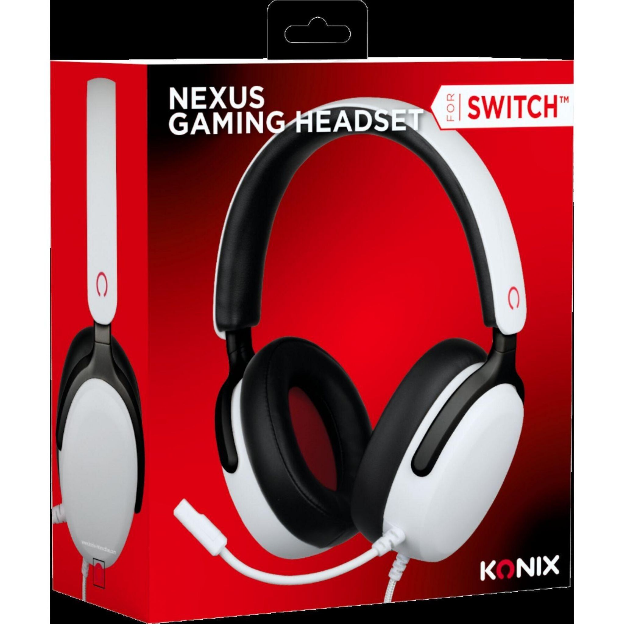 Voir la diapositive 4 : KONIX Casque Gaming Nexus Blanc Nintendo Switch