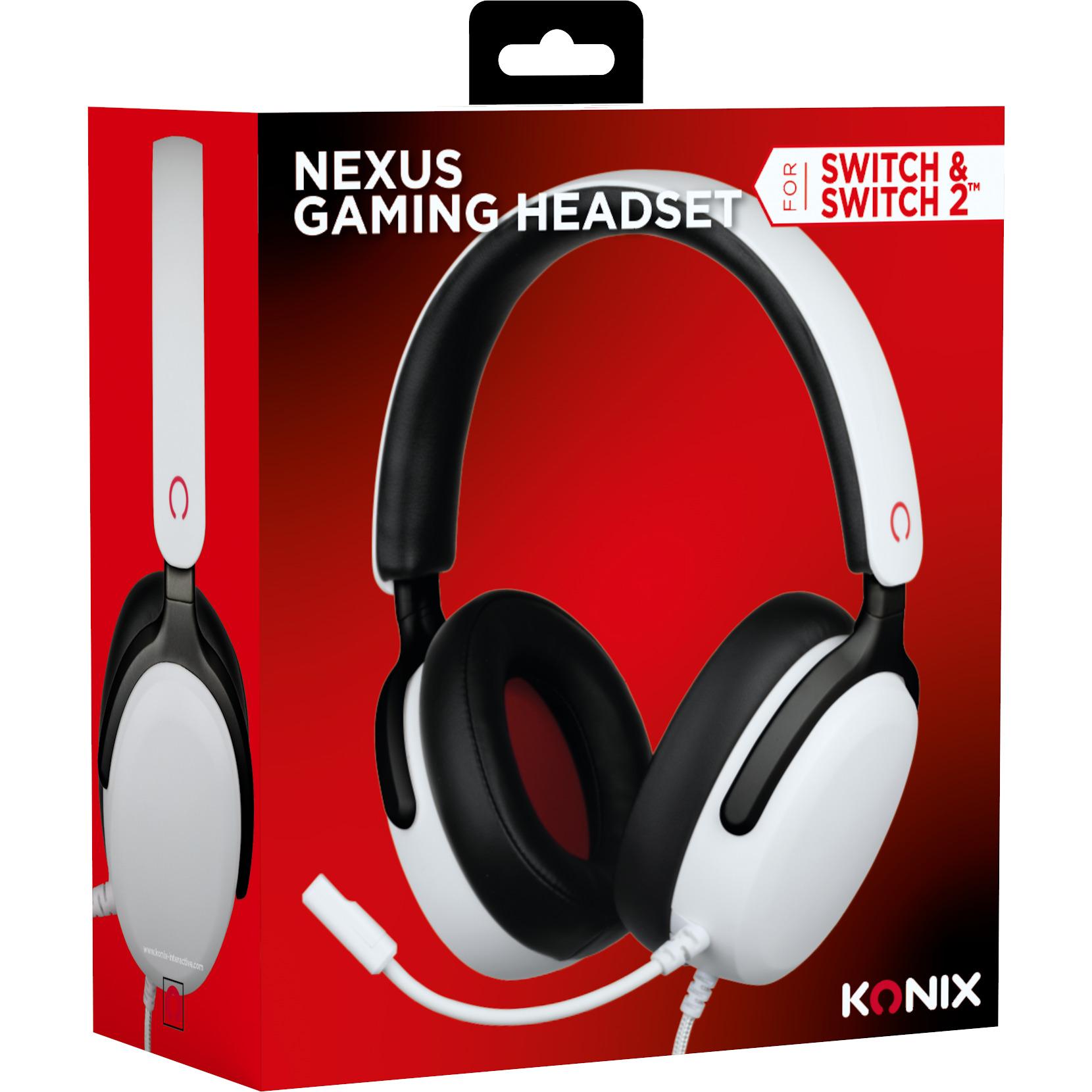 Voir la diapositive 9 : KONIX Casque Gaming Nexus Blanc Nintendo Switch