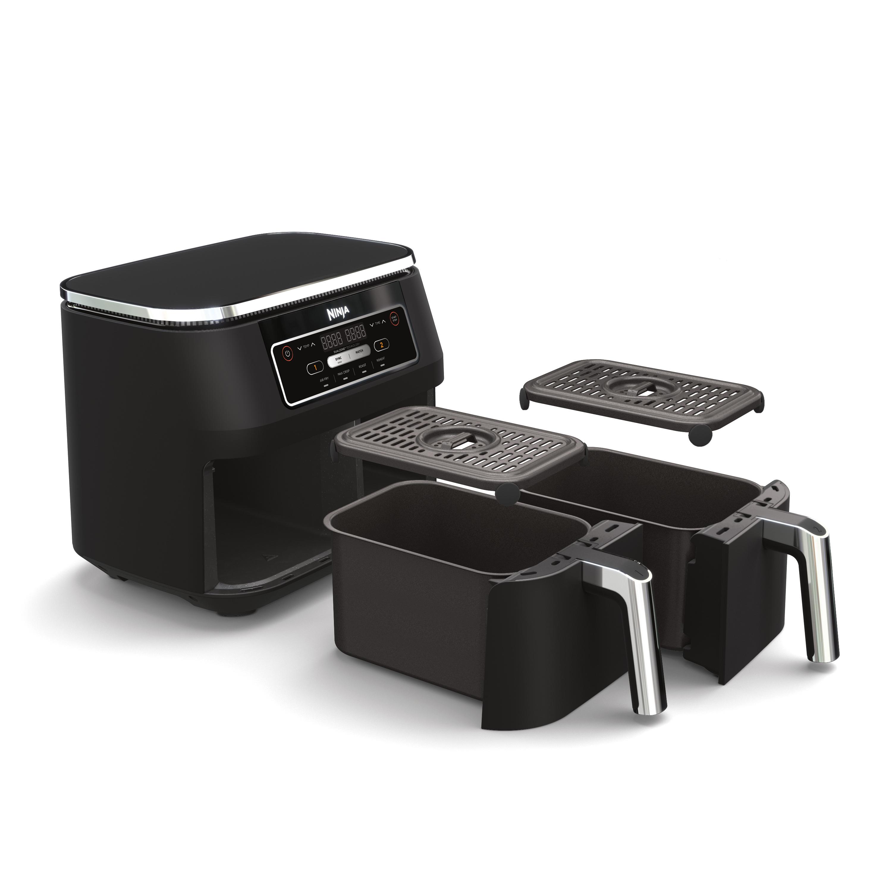 Voir la diapositive 2 : NINJA Friteuse électrique sans huile à air chaud AF200EU - Noir