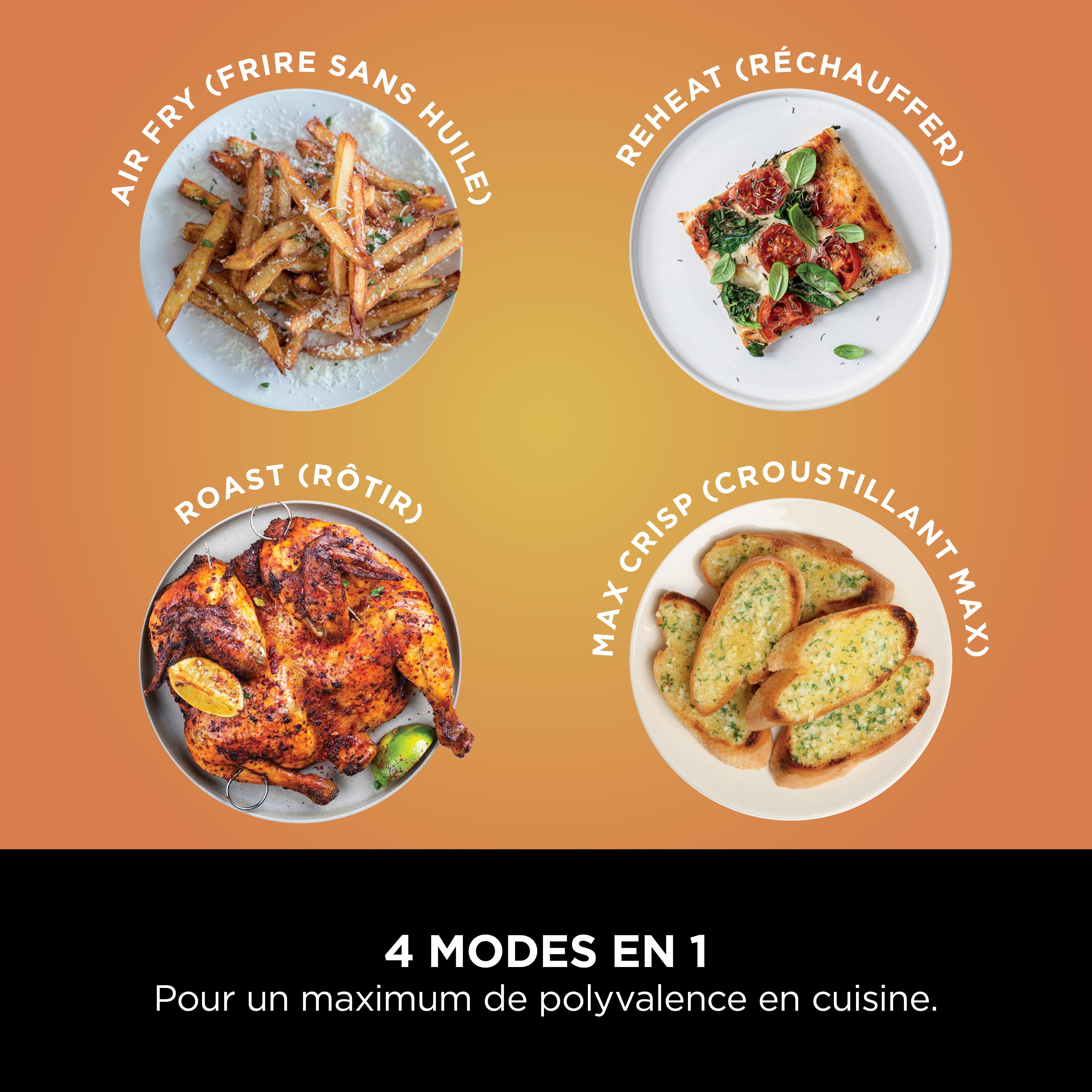 Voir la diapositive 5 : NINJA Friteuse électrique sans huile à air chaud AF200EU - Noir