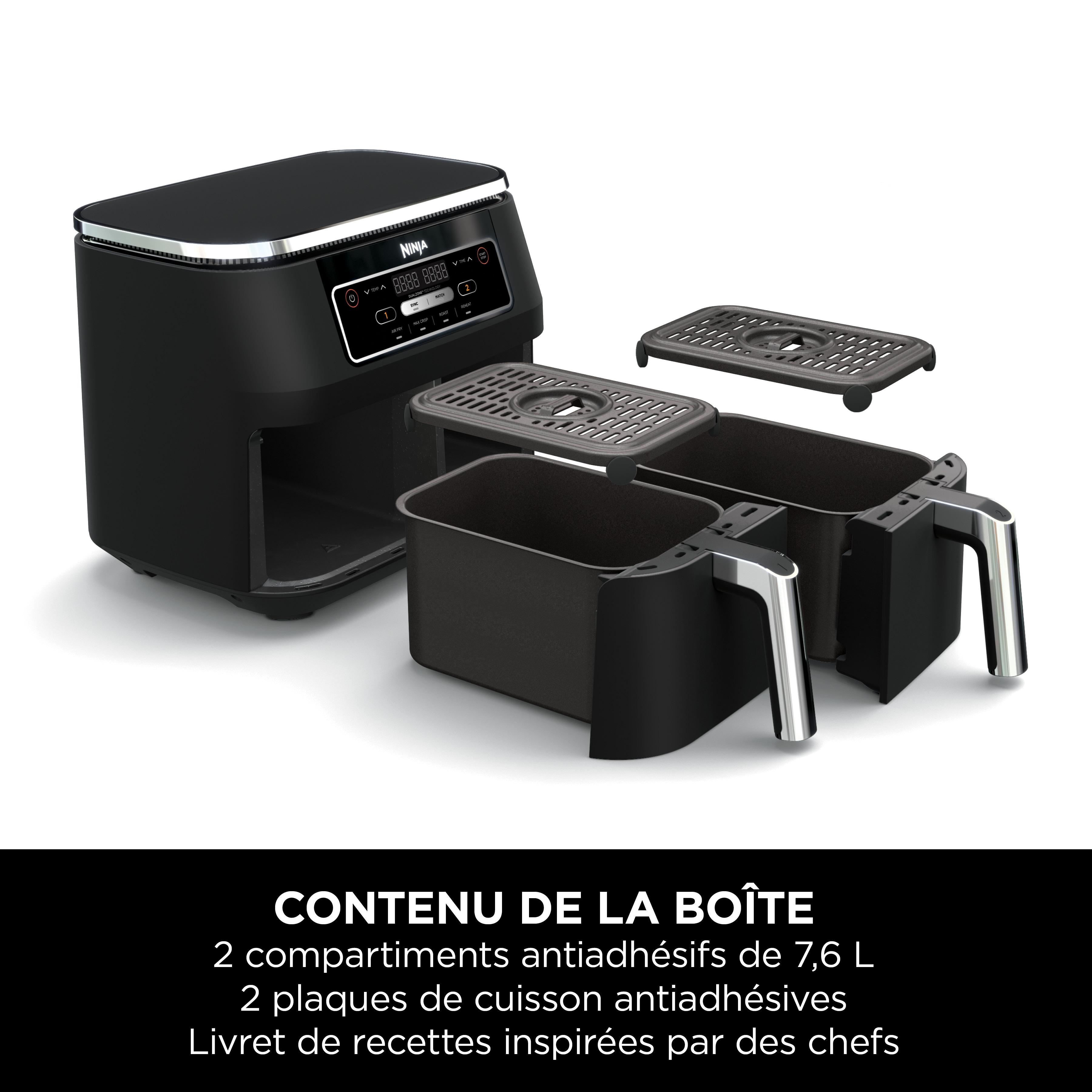 Voir la diapositive 10 : NINJA Friteuse électrique sans huile à air chaud AF200EU - Noir