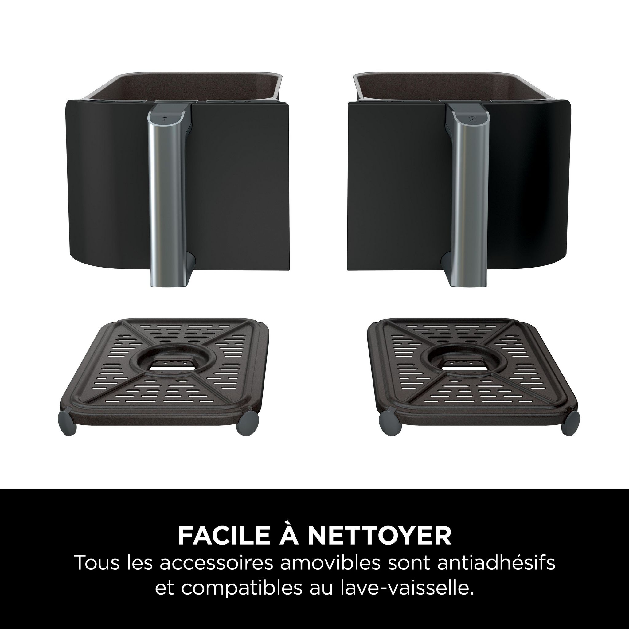 Voir la diapositive 11 : NINJA Friteuse électrique sans huile à air chaud AF200EU - Noir