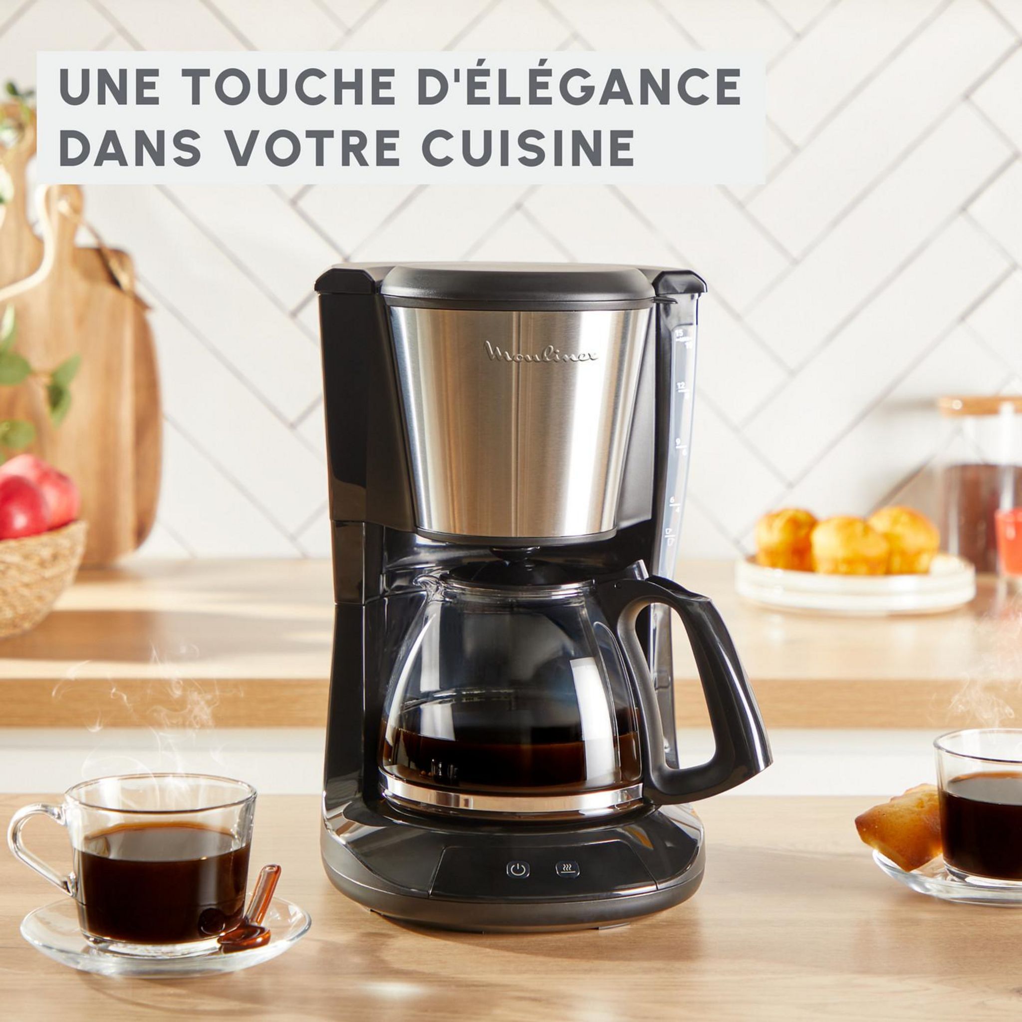 Voir la diapositive 3 : MOULINEX Cafetière filtre SUBITO 5 FG5S0DE0 - Noir