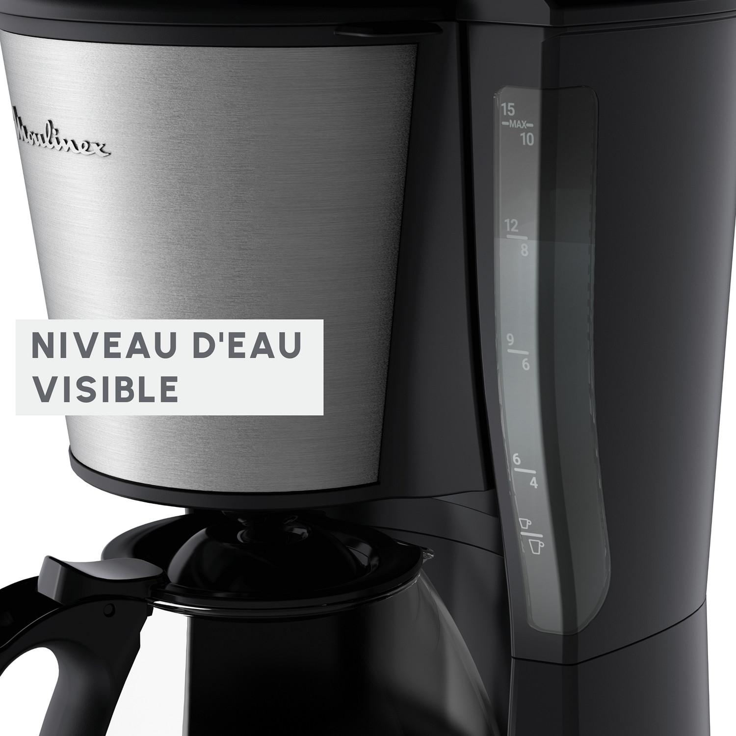 Voir la diapositive 6 : MOULINEX Cafetière filtre SUBITO 5 FG5S0DE0 - Noir