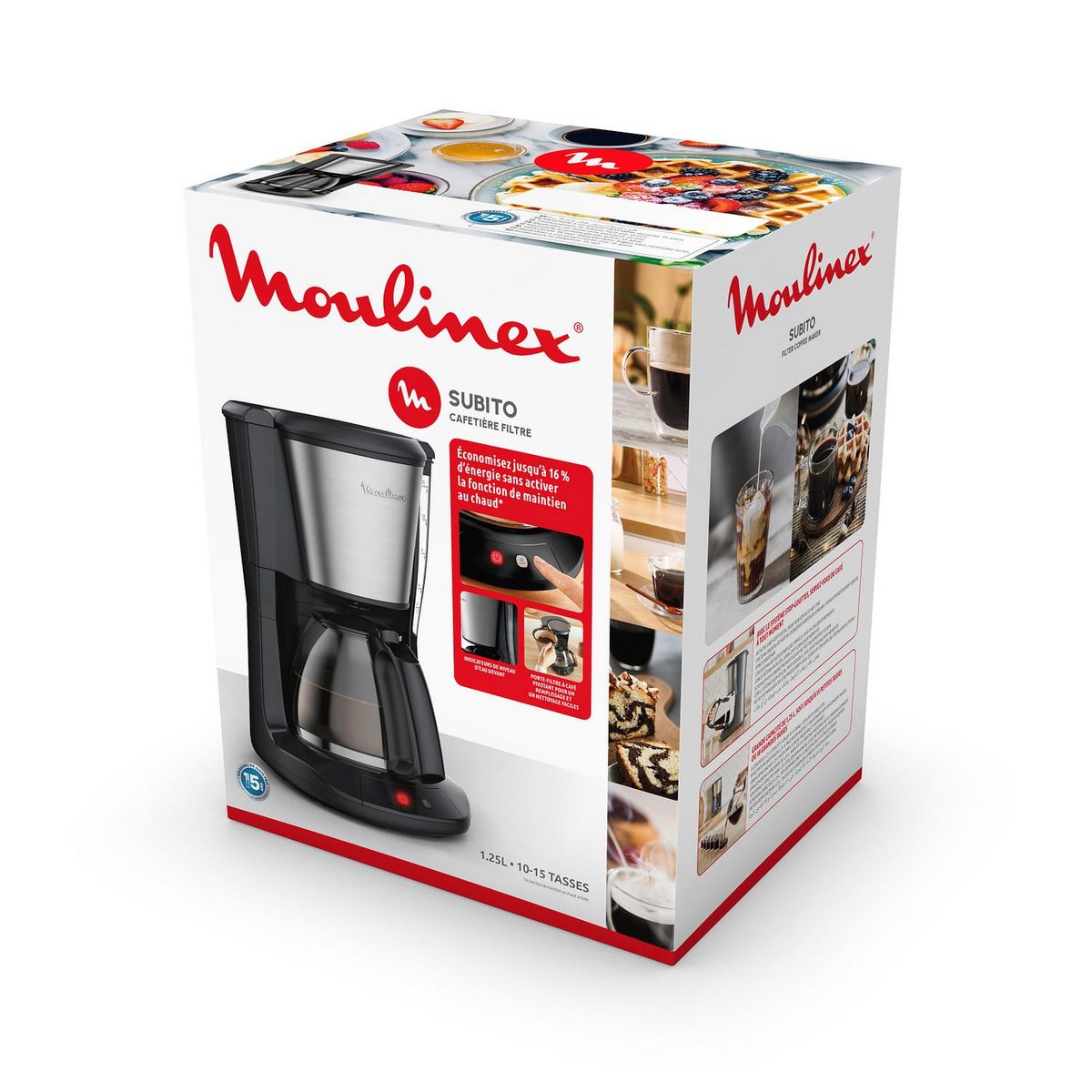 MOULINEX Cafetière filtre SUBITO 5 FG5S0DE0 - Noir