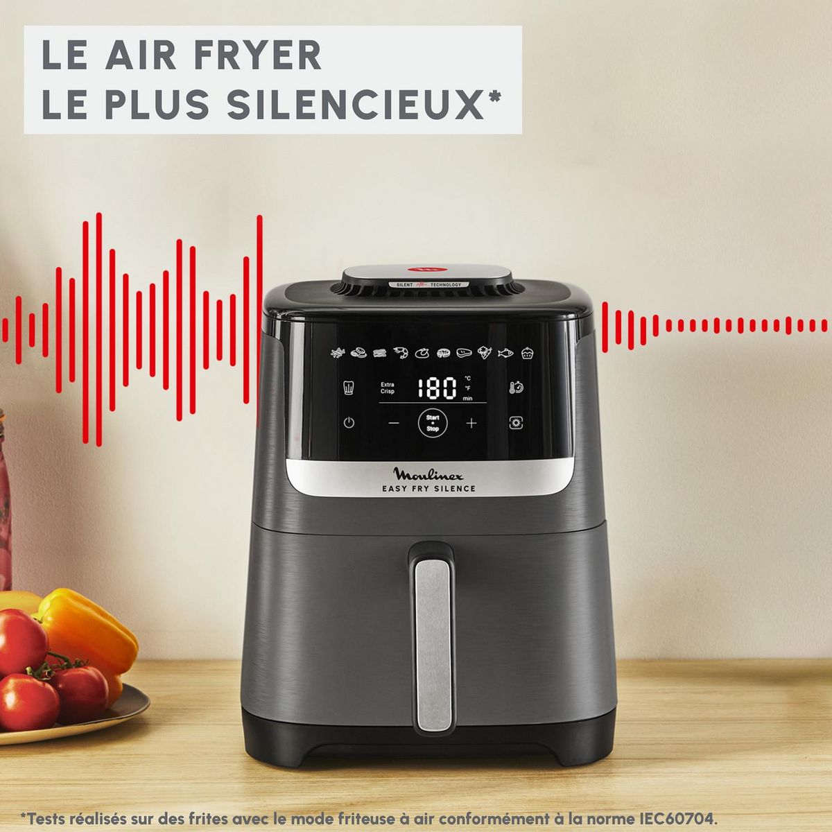 MOULINEX Friteuse sans huile à air chaud EZ551HF0 - Gris