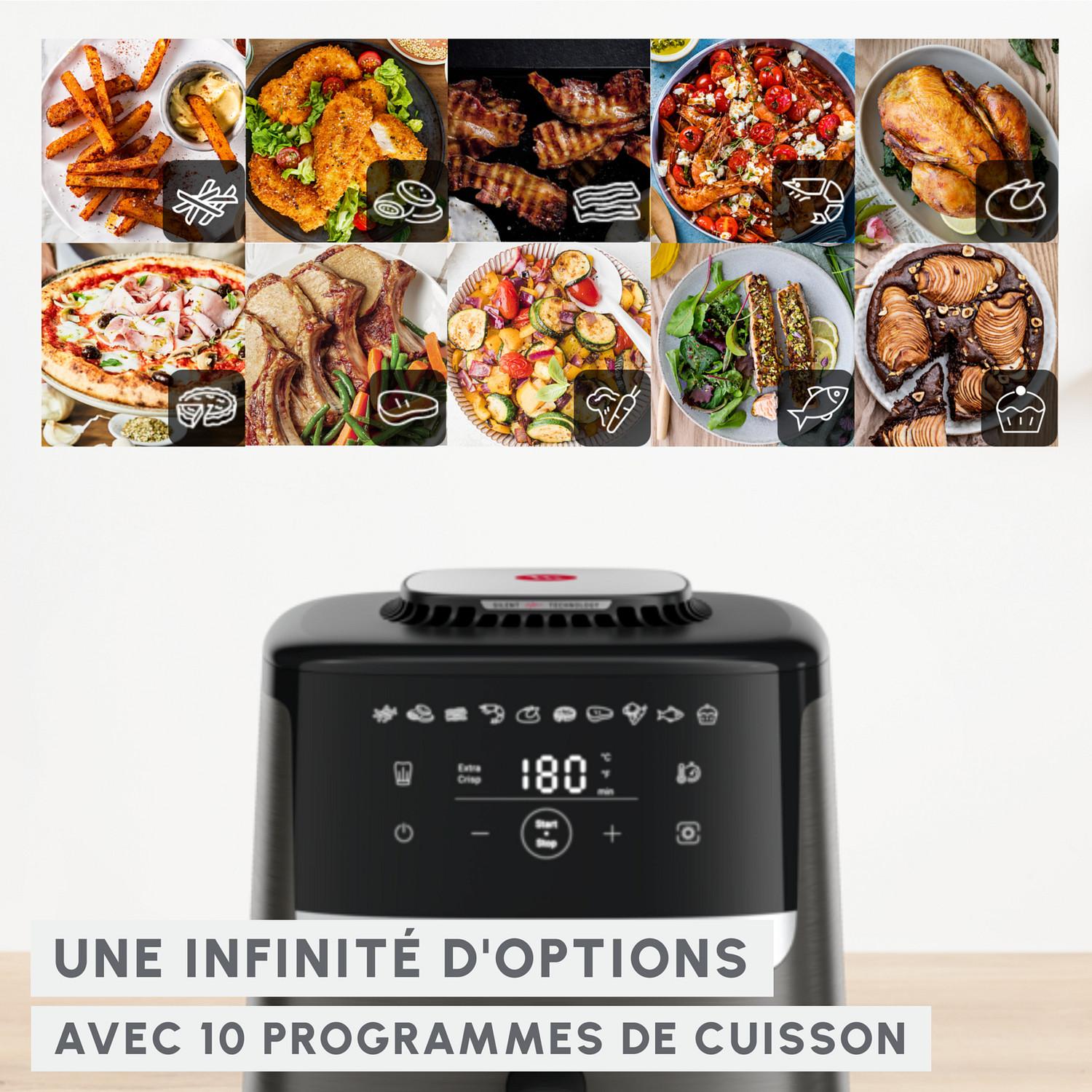 Voir la diapositive 3 : MOULINEX Friteuse sans huile à air chaud EZ551HF0 - Gris