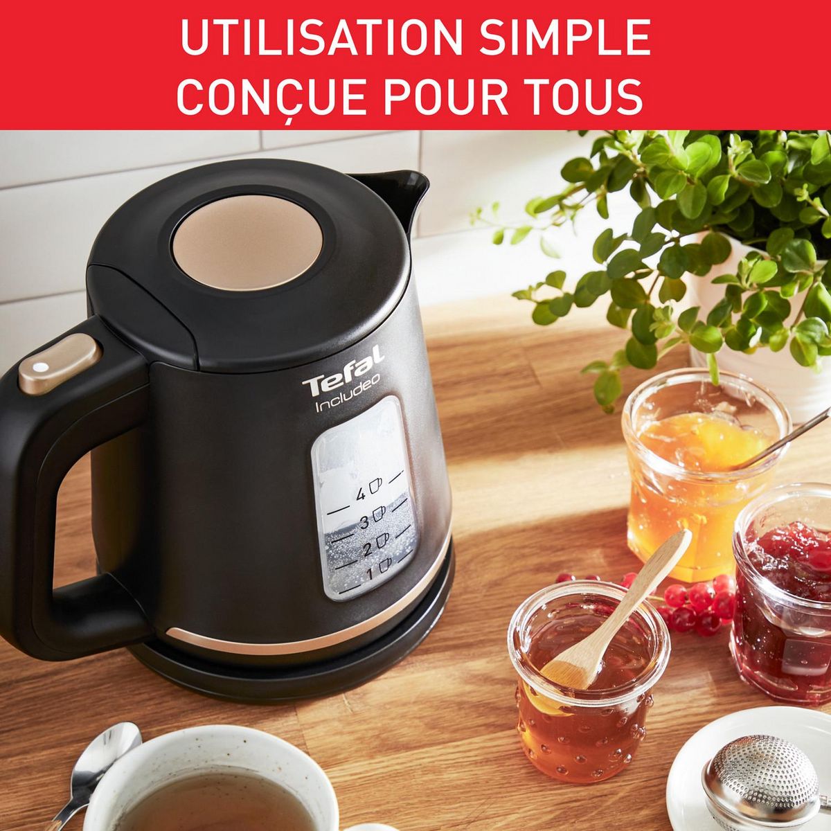 TEFAL Bouilloire électrique KI533811 - Noir