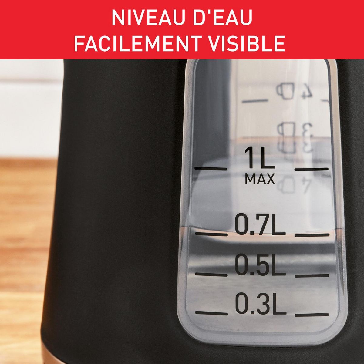 TEFAL Bouilloire électrique KI533811 - Noir