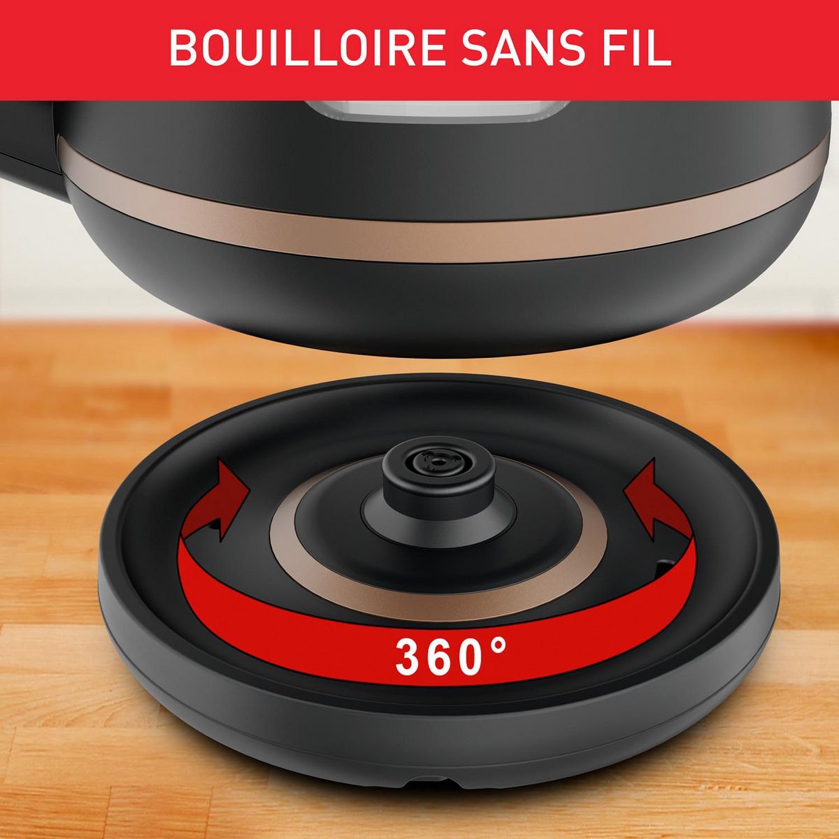 TEFAL Bouilloire électrique KI533811 - Noir
