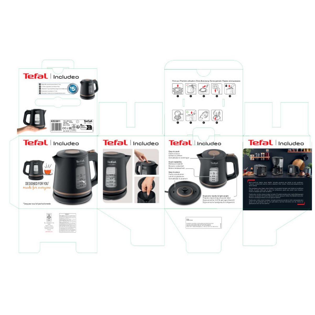 TEFAL Bouilloire électrique KI533811 - Noir