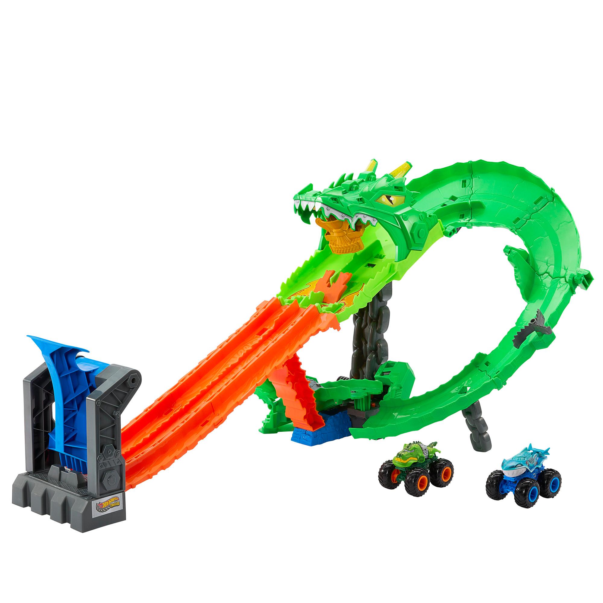 Voir la diapositive 2 : HOT WHEELS Circuit Démolition du Dragon - HotWheels Monster Truck