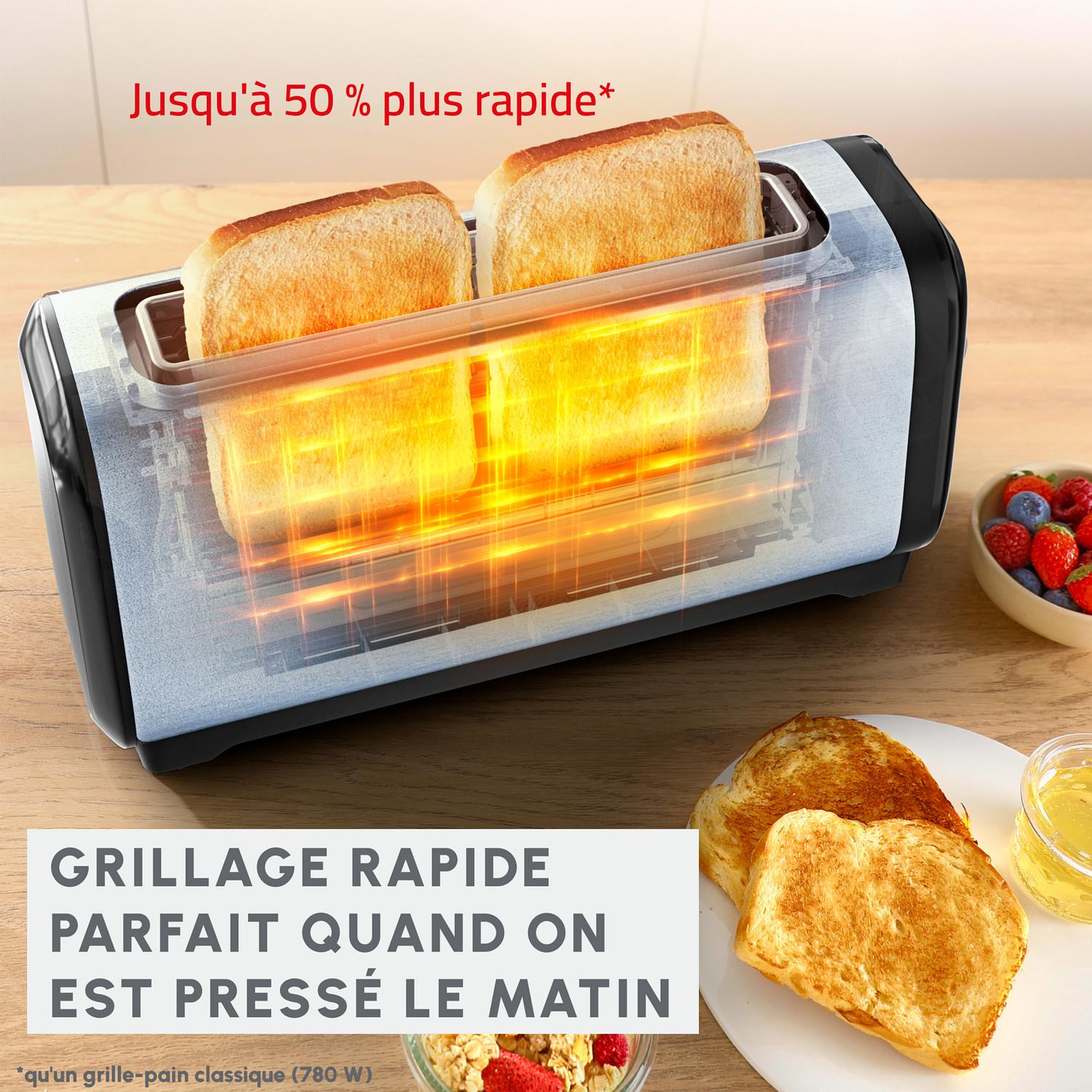 Voir la diapositive 2 : MOULINEX Grille pain LS5S0DE0 - Inox