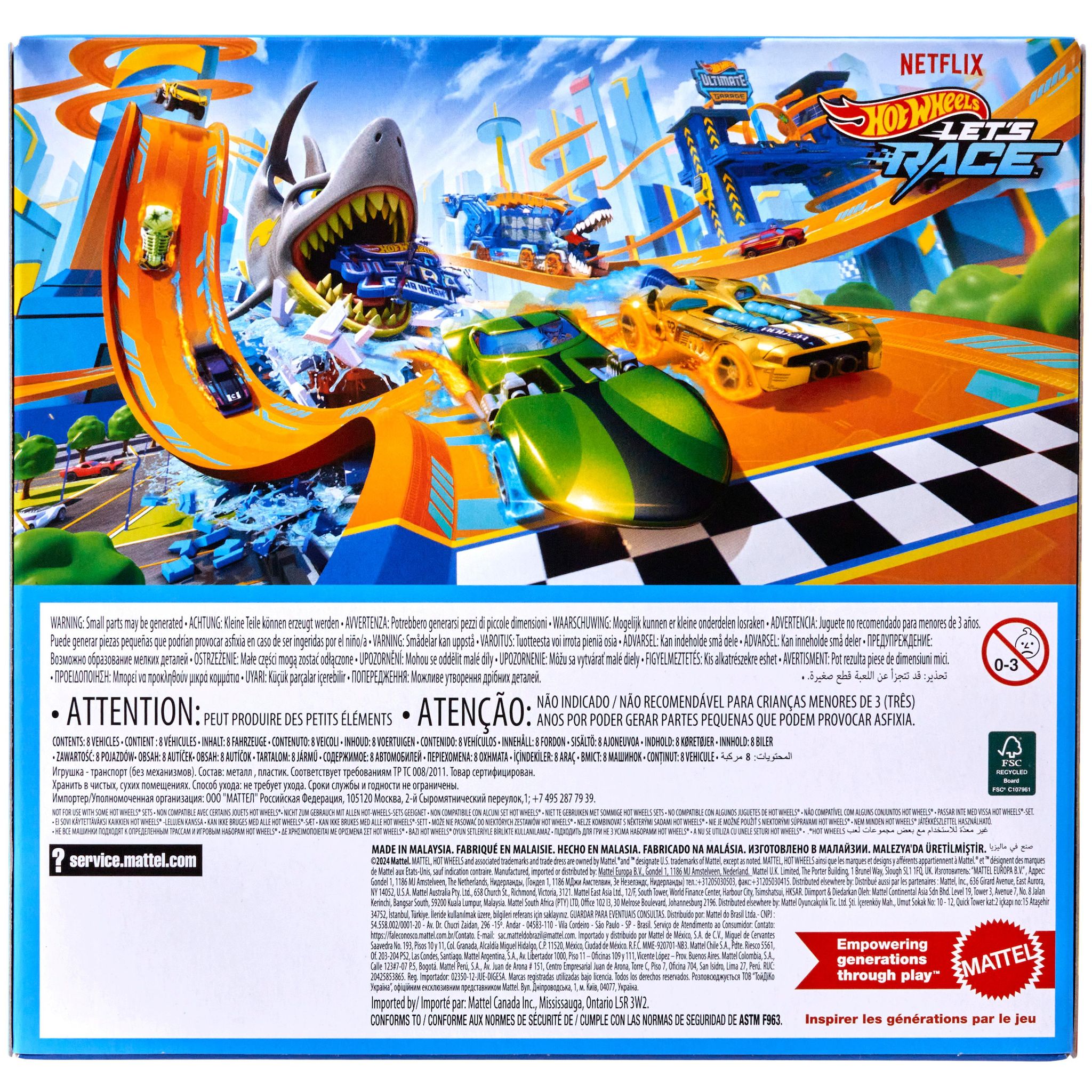 Voir la diapositive 4 : MATTEL Pack de 8 voitures Let's Race Hot Wheels