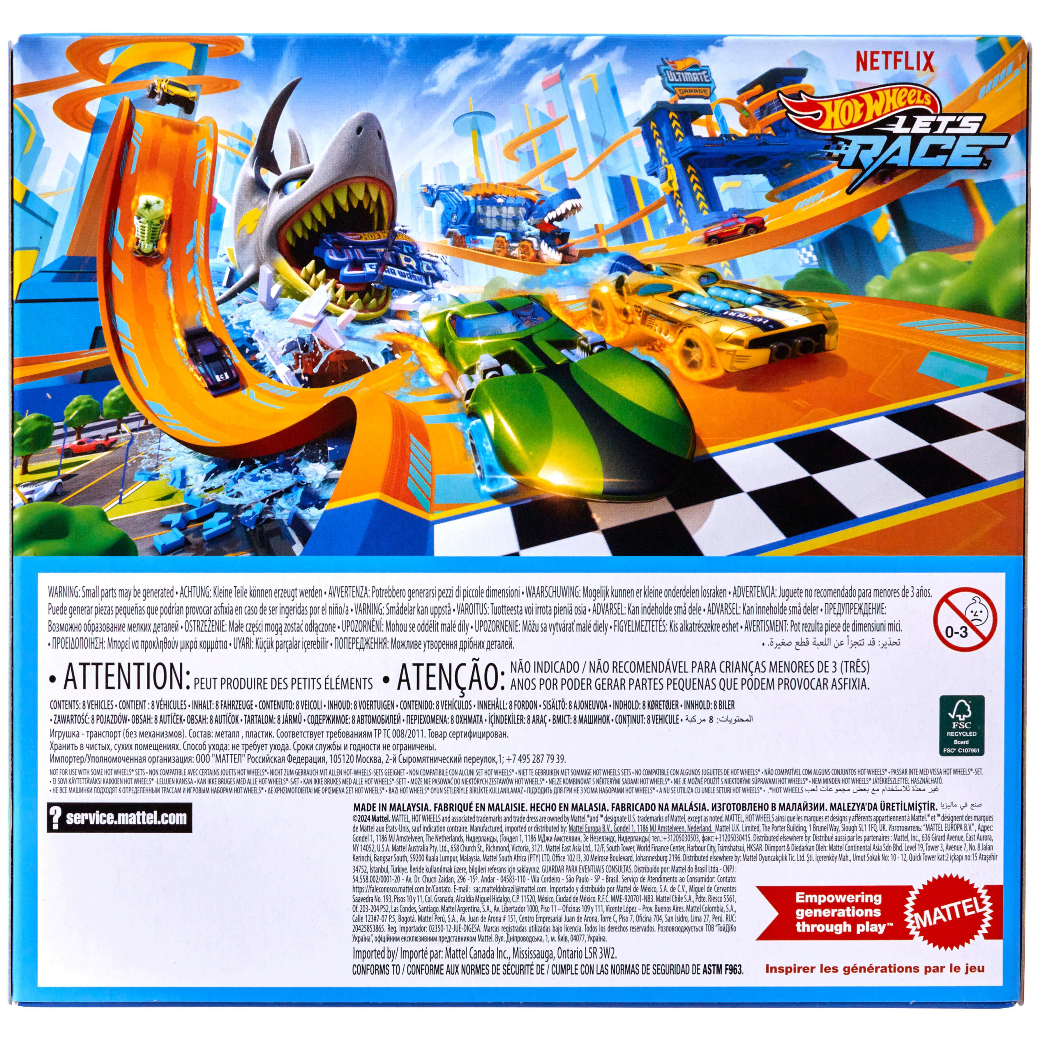 Voir la diapositive 5 : MATTEL Pack de 8 voitures Let's Race Hot Wheels
