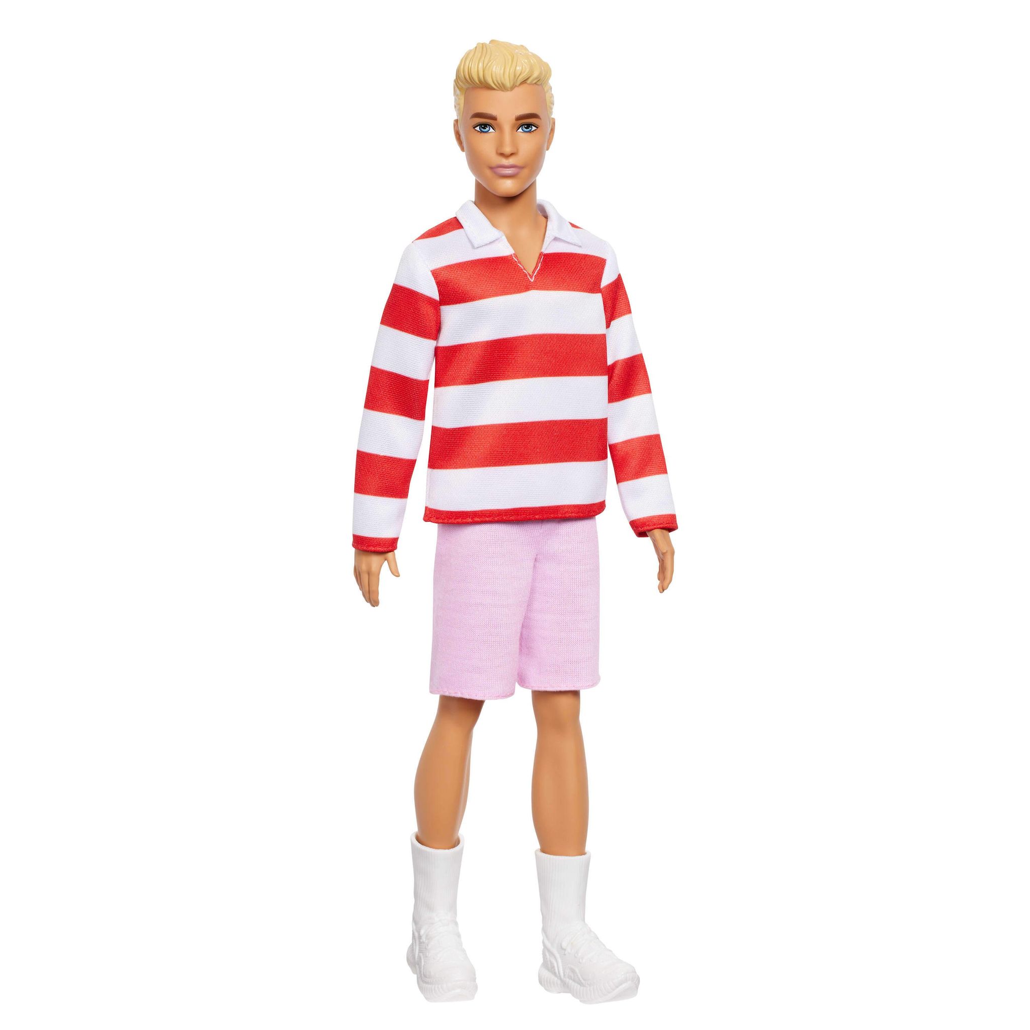 Voir la diapositive 2 : MATTEL Poupée Ken Polo Rouge et Blanc Barbie