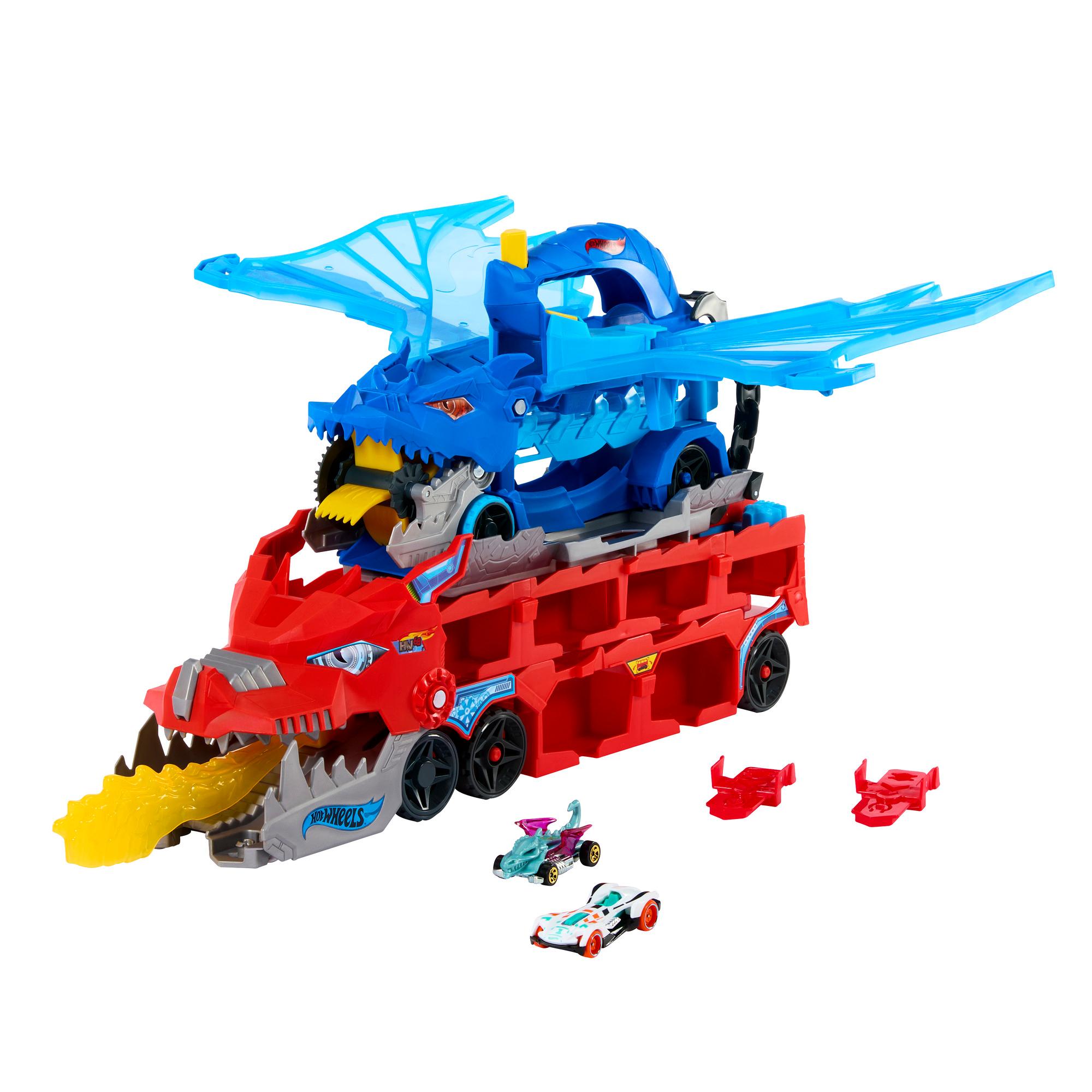 Voir la diapositive 2 : HOT WHEELS Transporteur Ultimate double Dragons Hot Wheels
