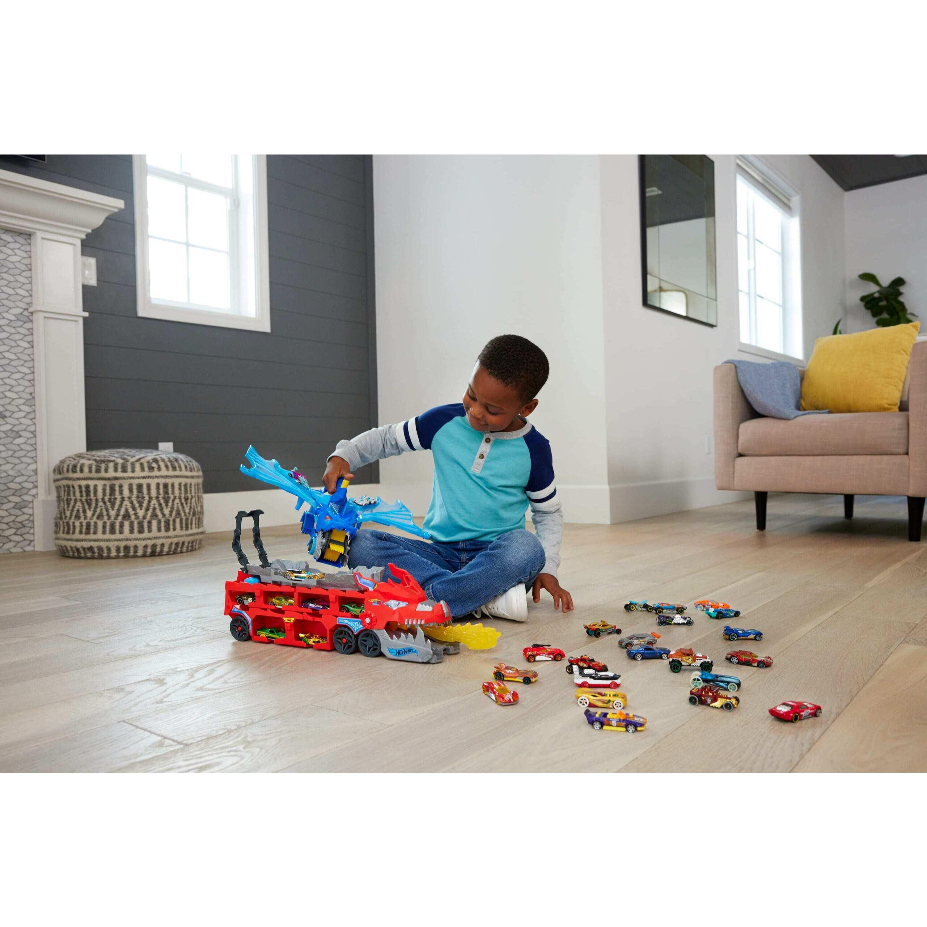 Voir la diapositive 3 : HOT WHEELS Transporteur Ultimate double Dragons Hot Wheels