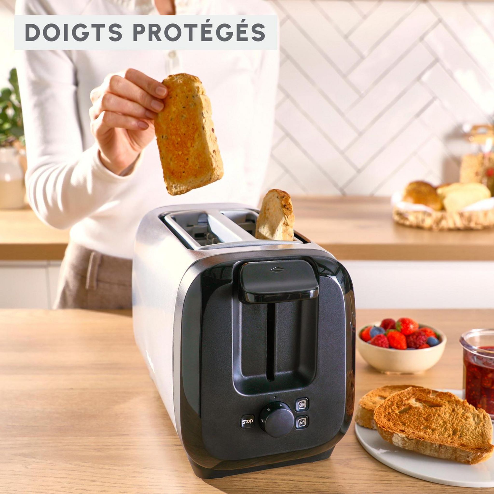 Voir la diapositive 5 : MOULINEX Grille-pain LT5S0DE0 - Inox