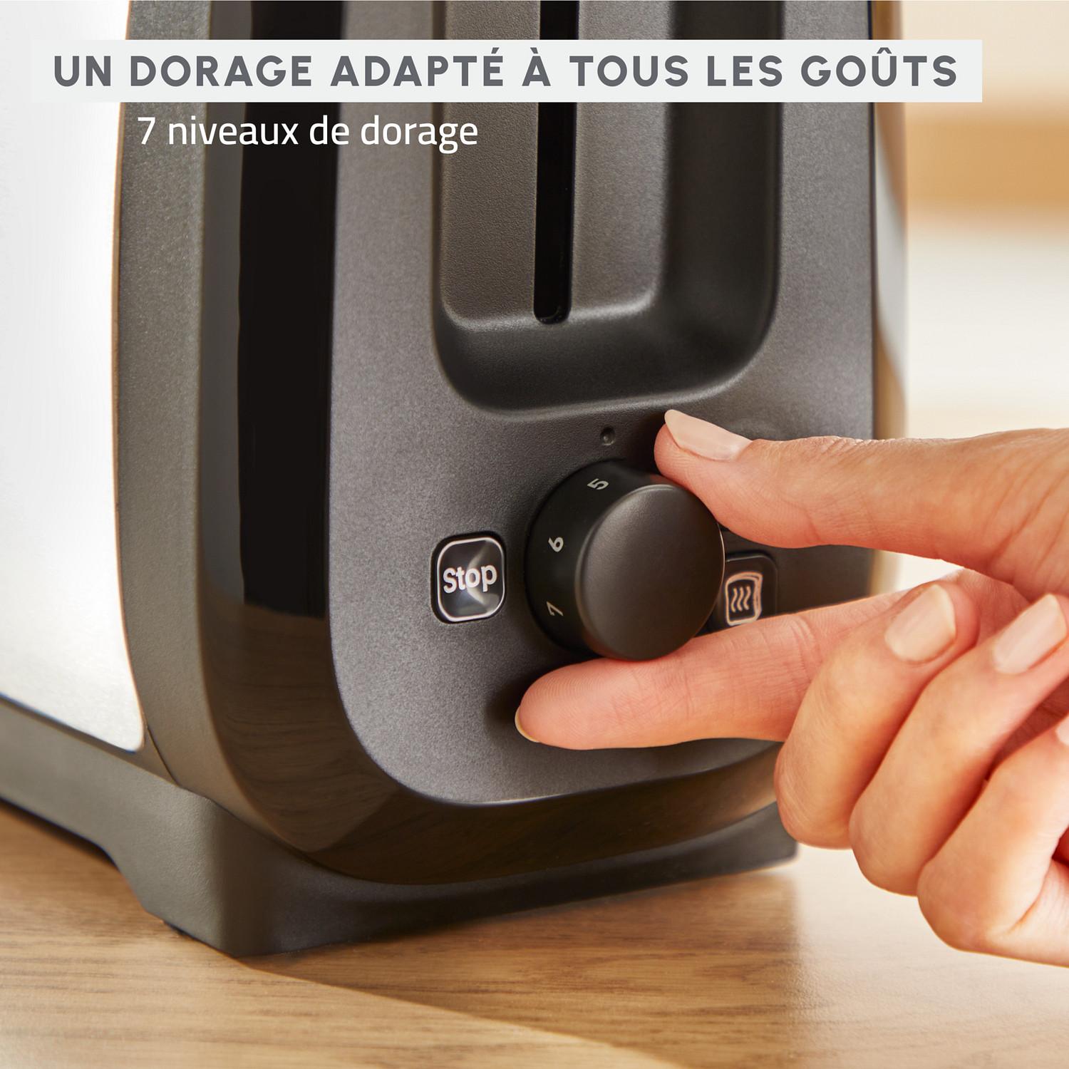 Voir la diapositive 6 : MOULINEX Grille-pain LT5S0DE0 - Inox