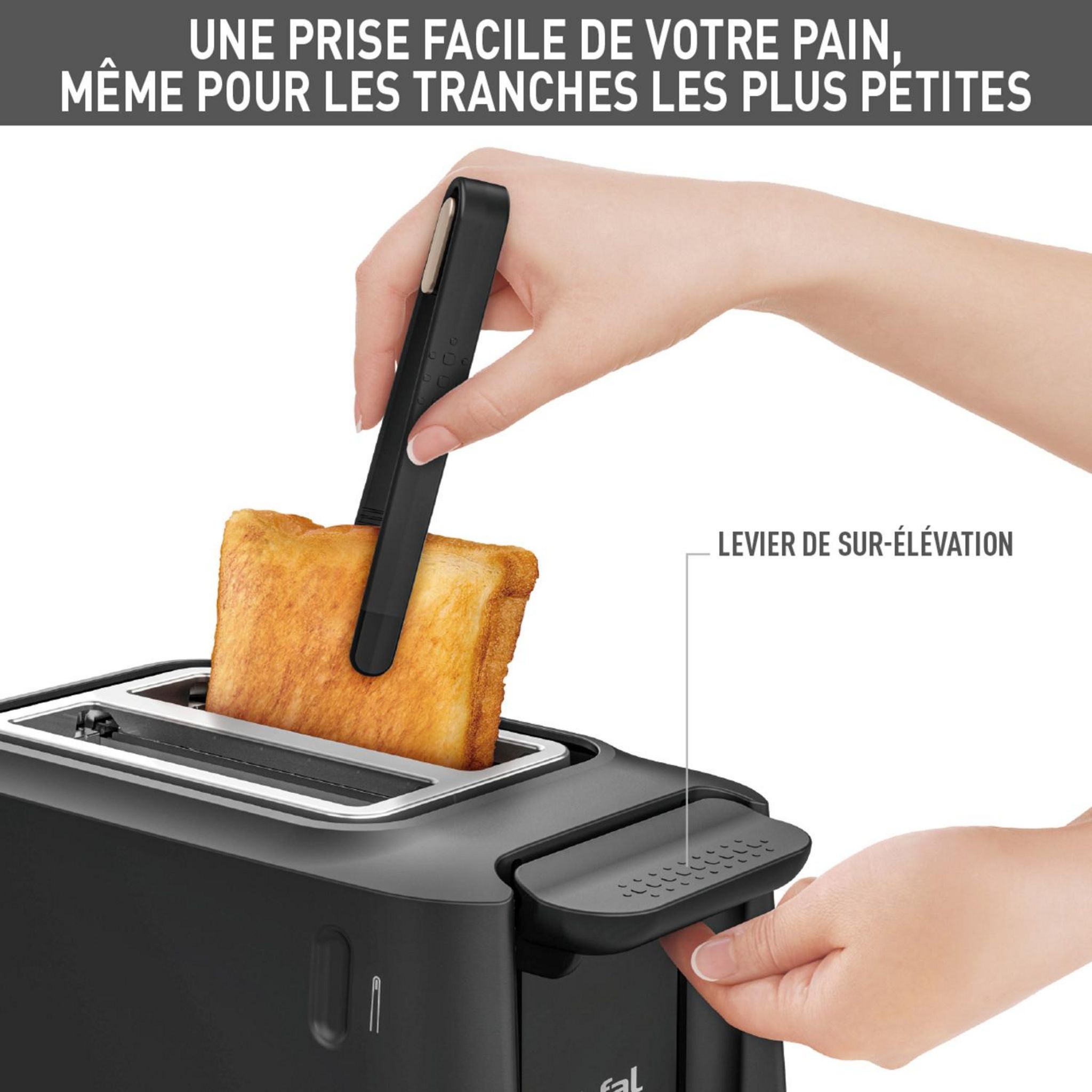 Voir la diapositive 4 : TEFAL Grille pain TT533811 - Noir