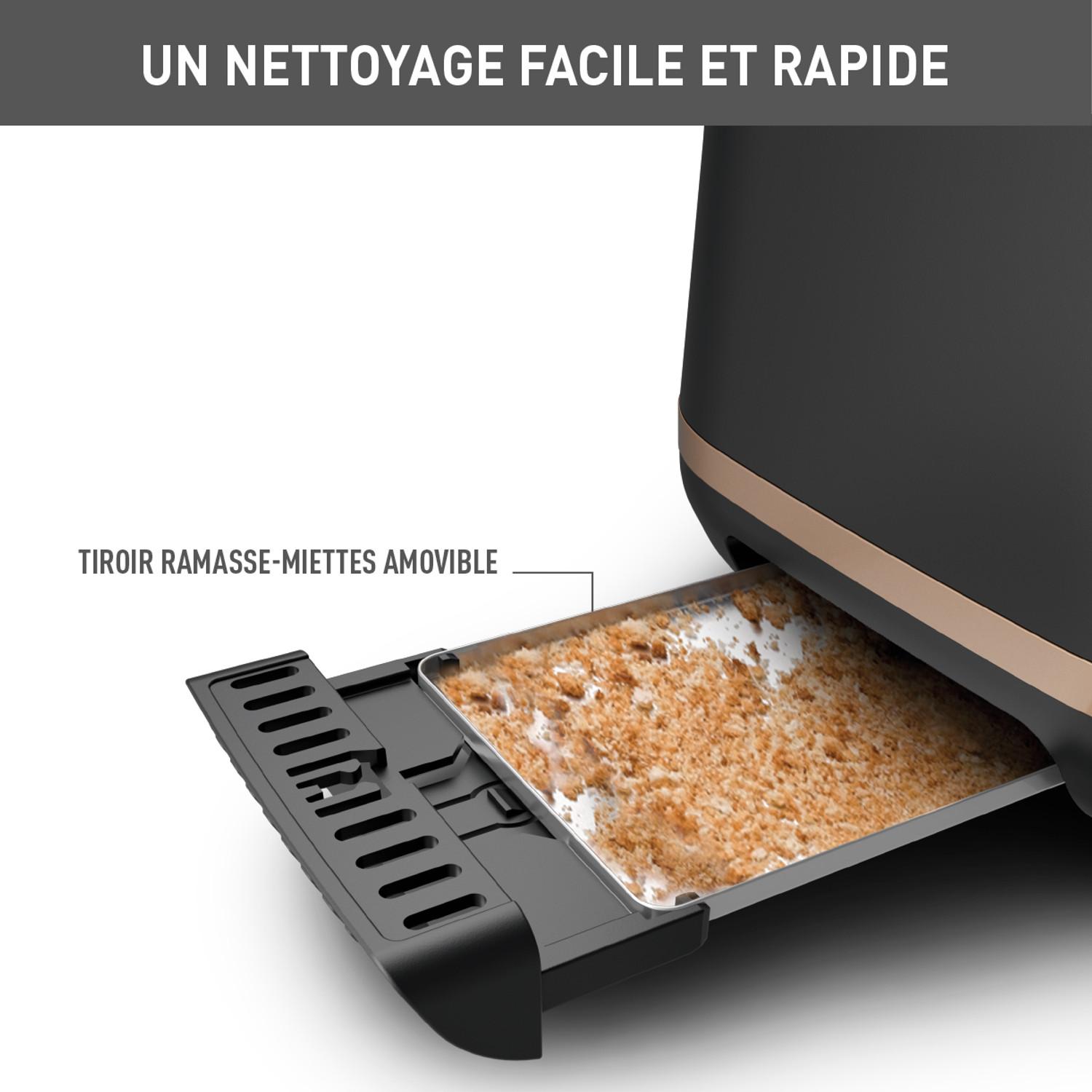 Voir la diapositive 6 : TEFAL Grille pain TT533811 - Noir