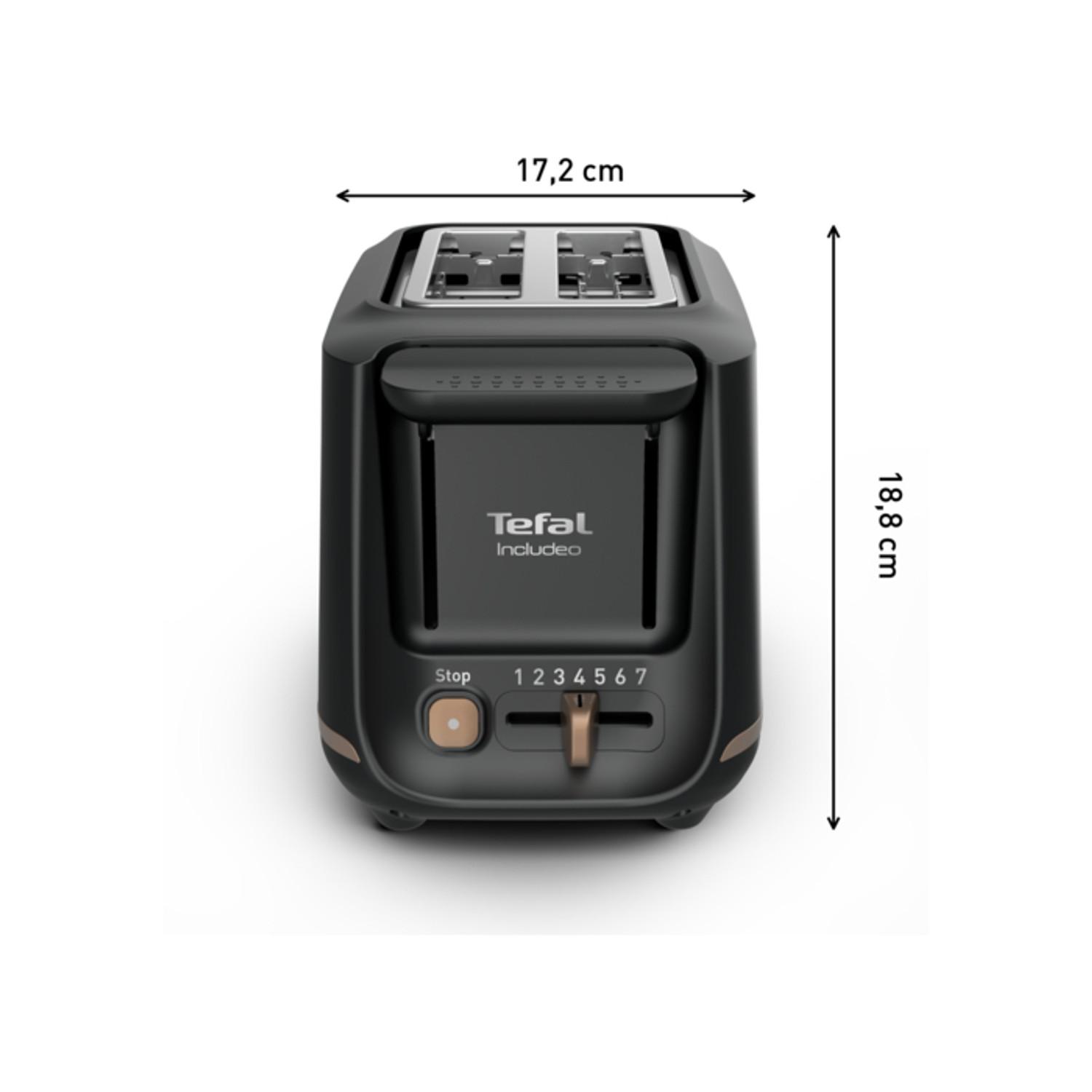 Voir la diapositive 7 : TEFAL Grille pain TT533811 - Noir
