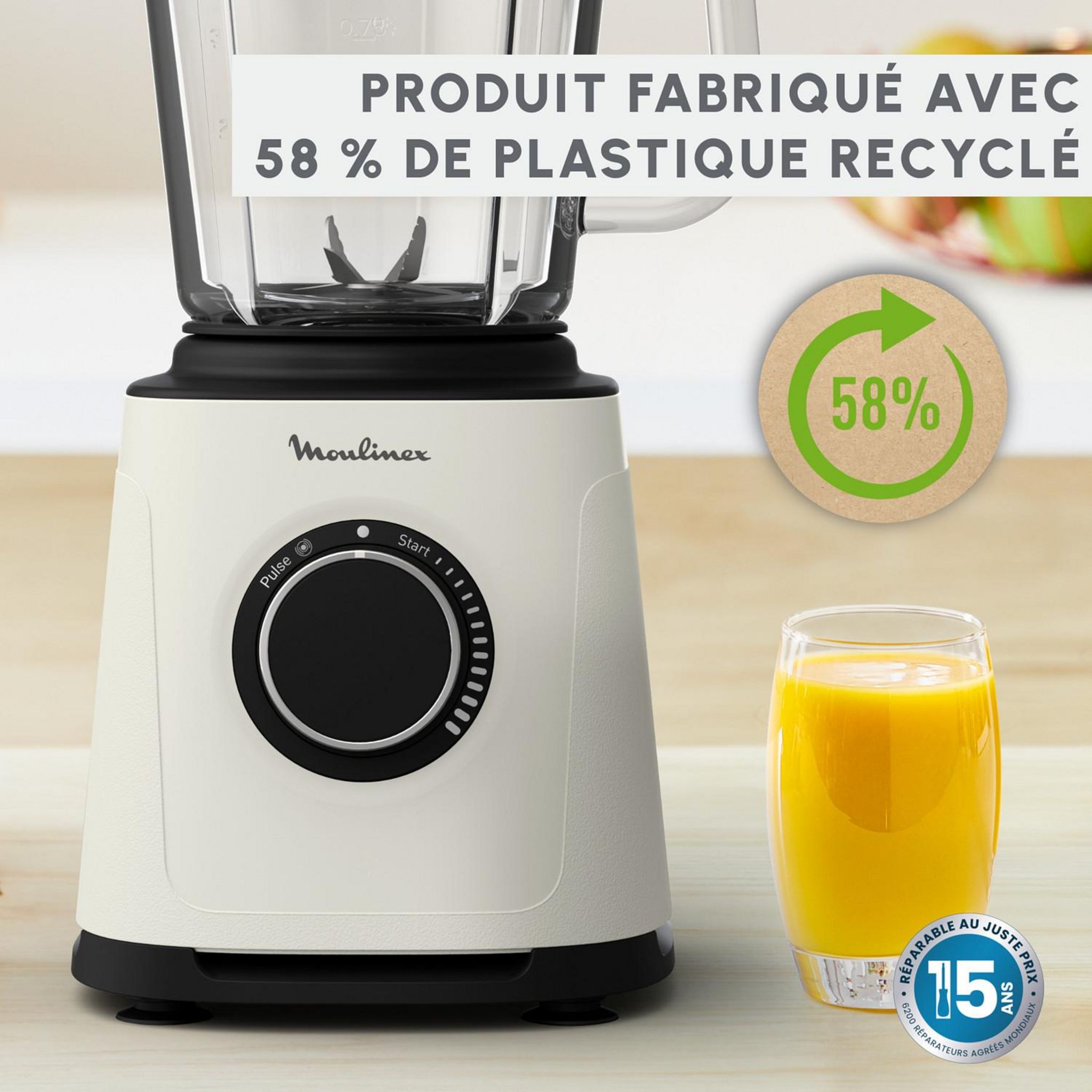 Voir la diapositive 4 : MOULINEX Blender classique LM771AF0 - Beige