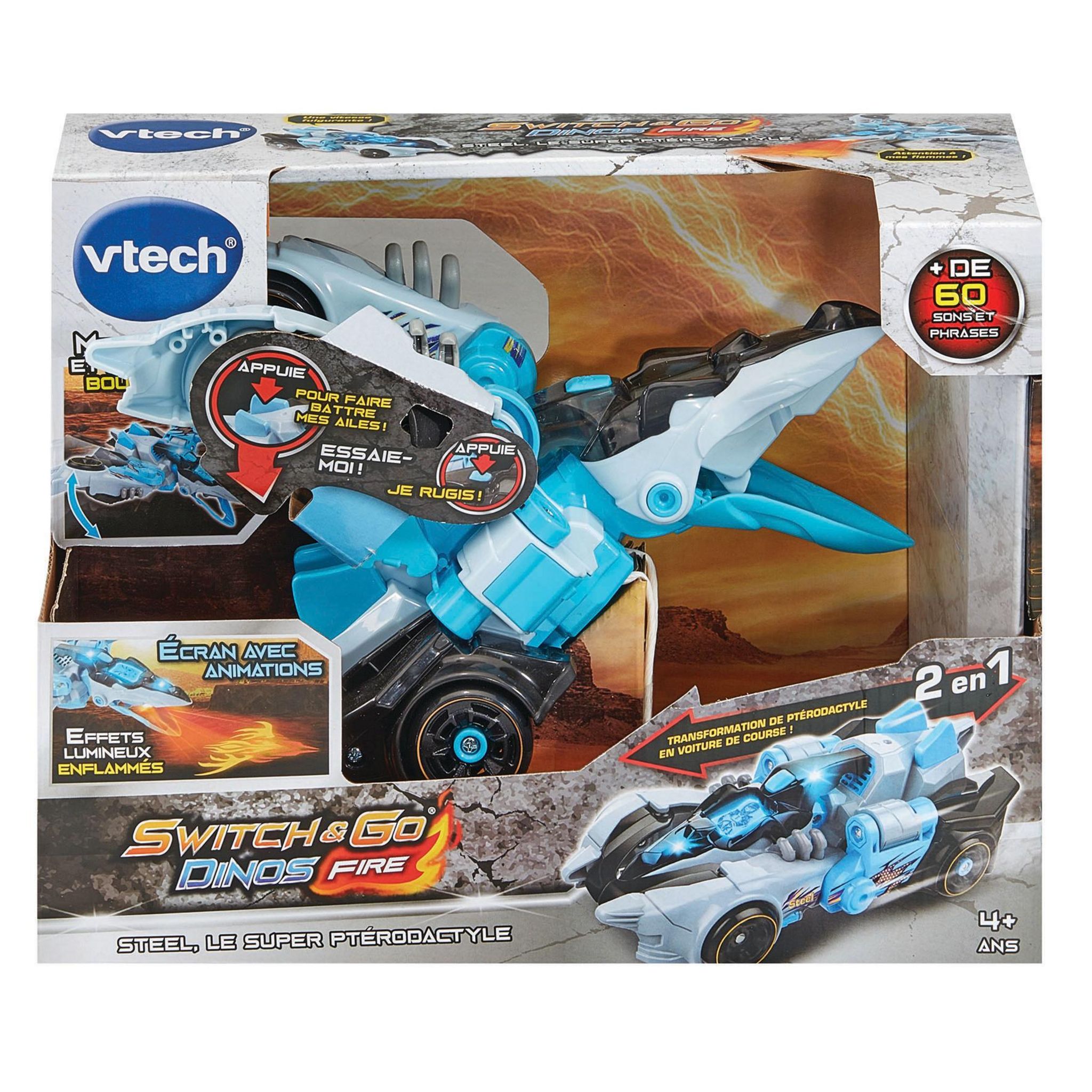 Voir la diapositive 6 : VTECH Switch & Go Dinos Fire - Steel, le super Ptérodactyle