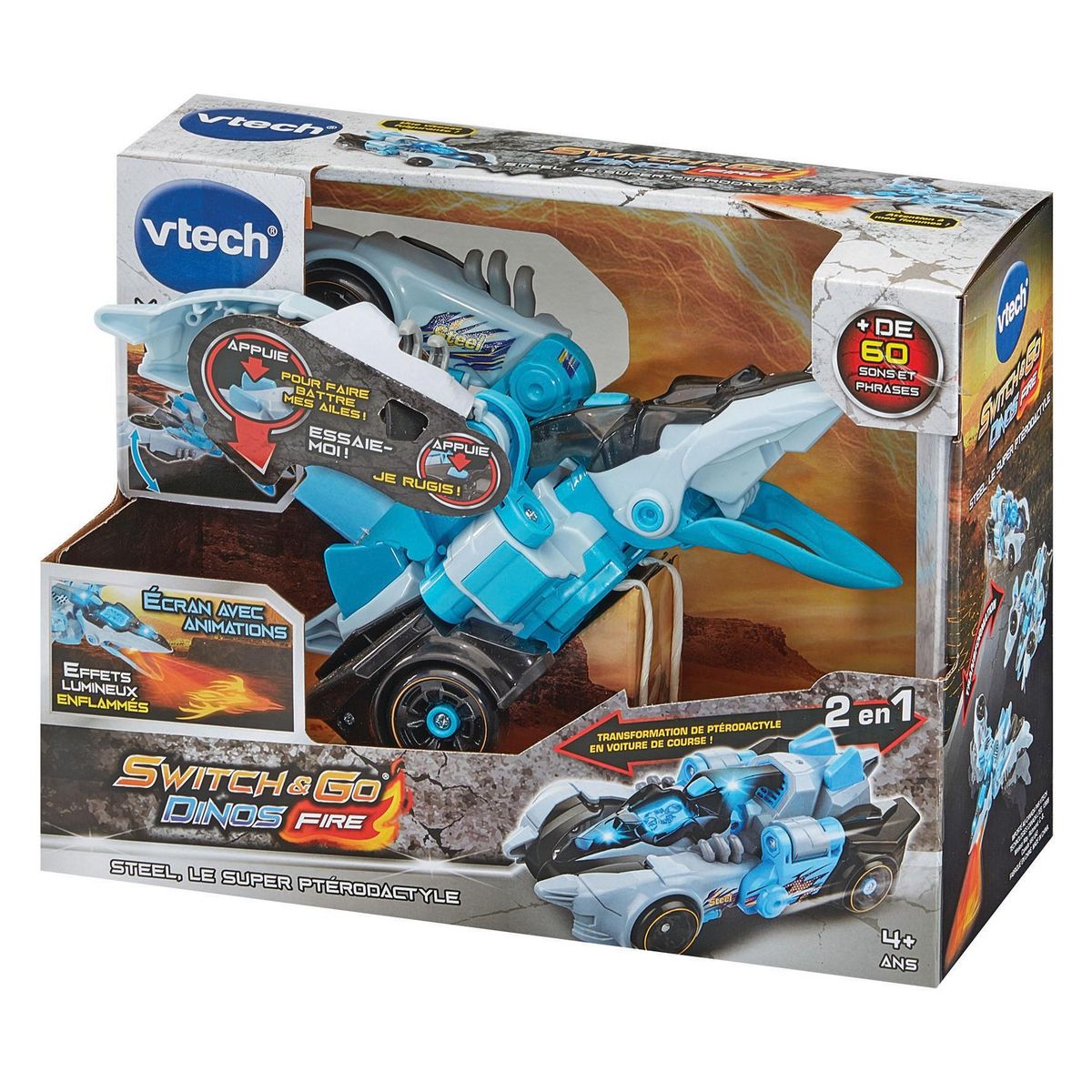 VTECH Switch & Go Dinos Fire - Steel, le super Ptérodactyle