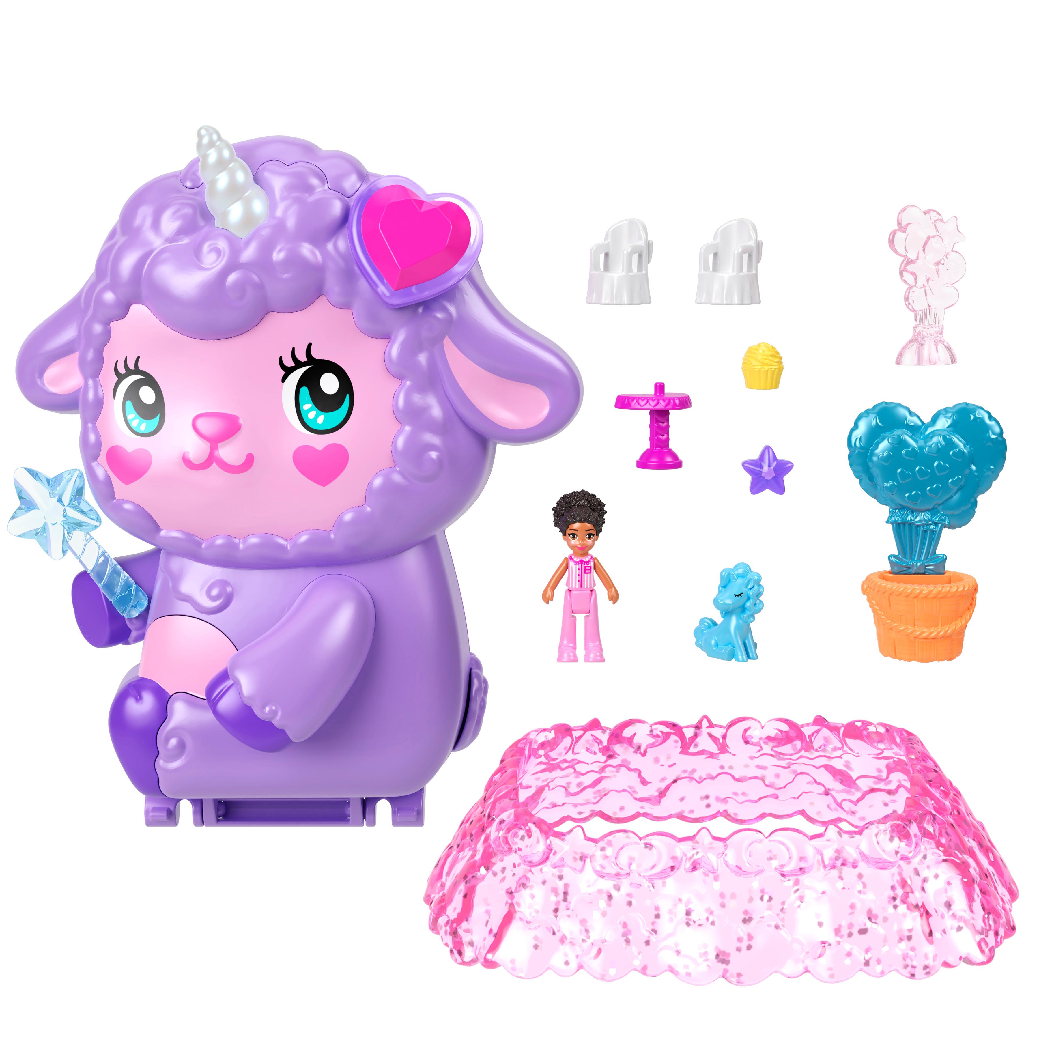 Voir la diapositive 3 : MATTEL Polly Pocket - Coffret Agneau Féérique
