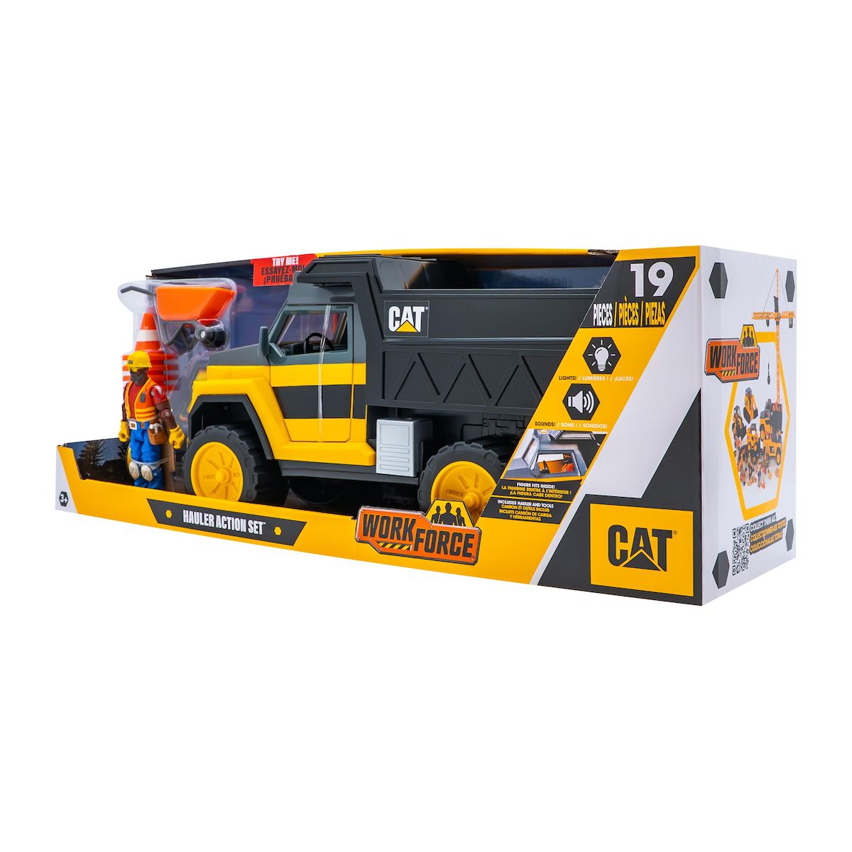CAT Camion Benne Workforce Jaune et Noir