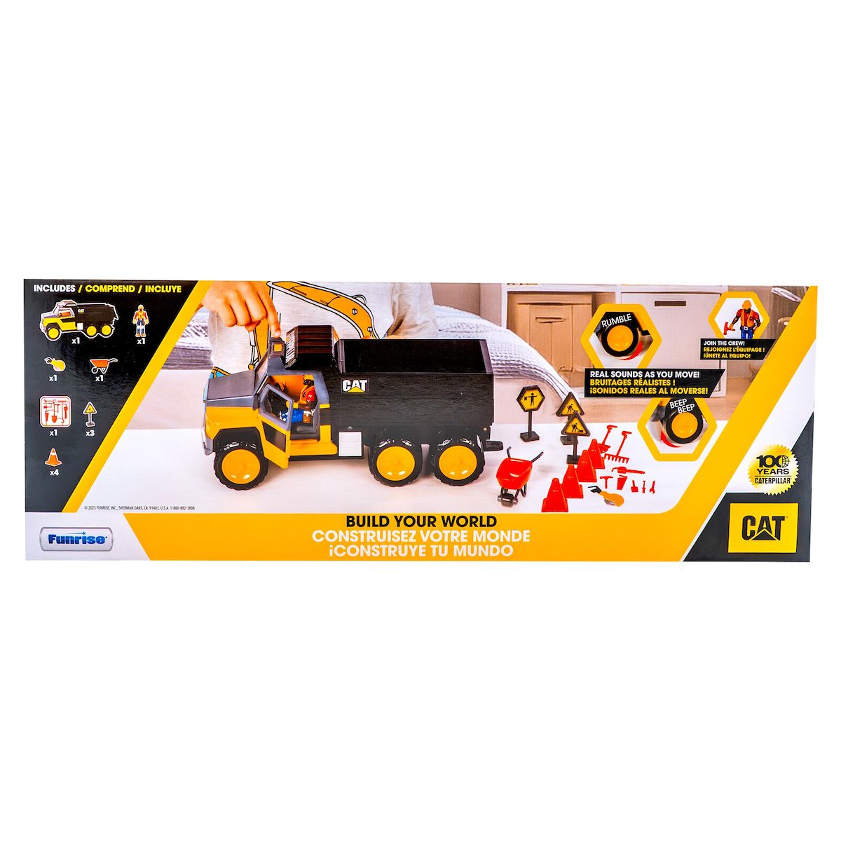 CAT Camion Benne Workforce Jaune et Noir